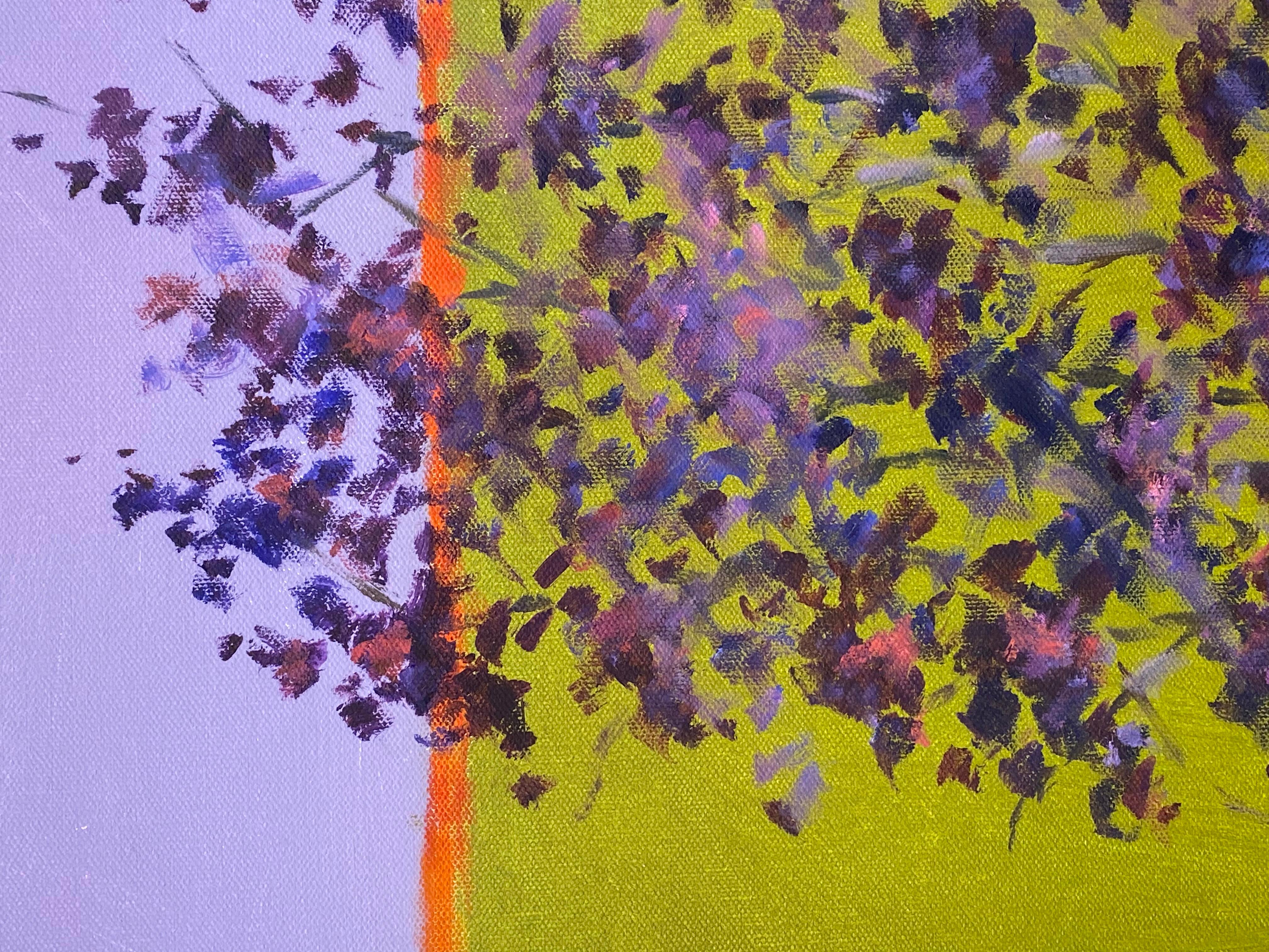 C.E. Ross, « Purple Glow », peinture à l'huile contemporaine de paysage forestier coloré  en vente 1