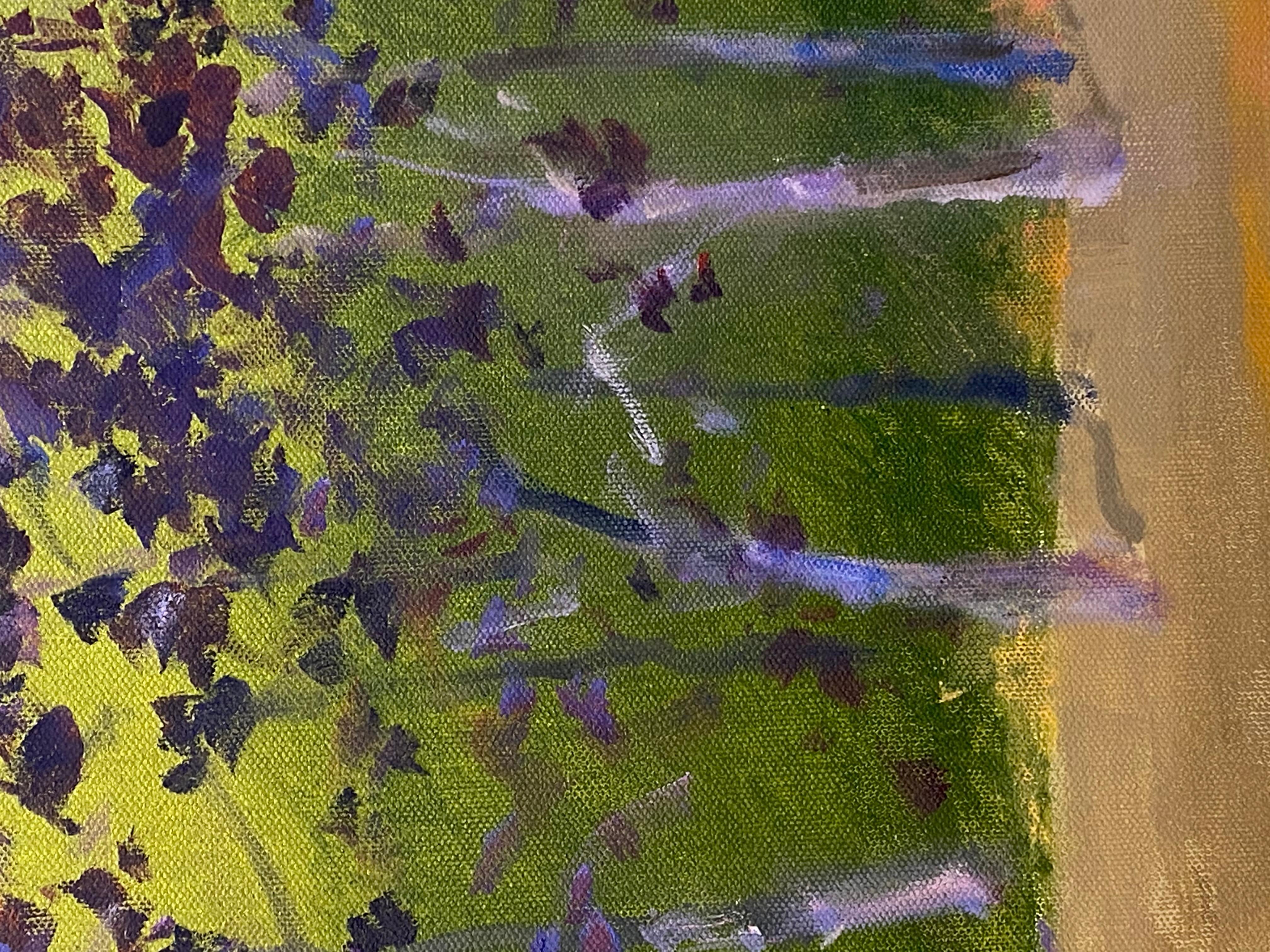 C.E. Ross, « Purple Glow », peinture à l'huile contemporaine de paysage forestier coloré  en vente 2