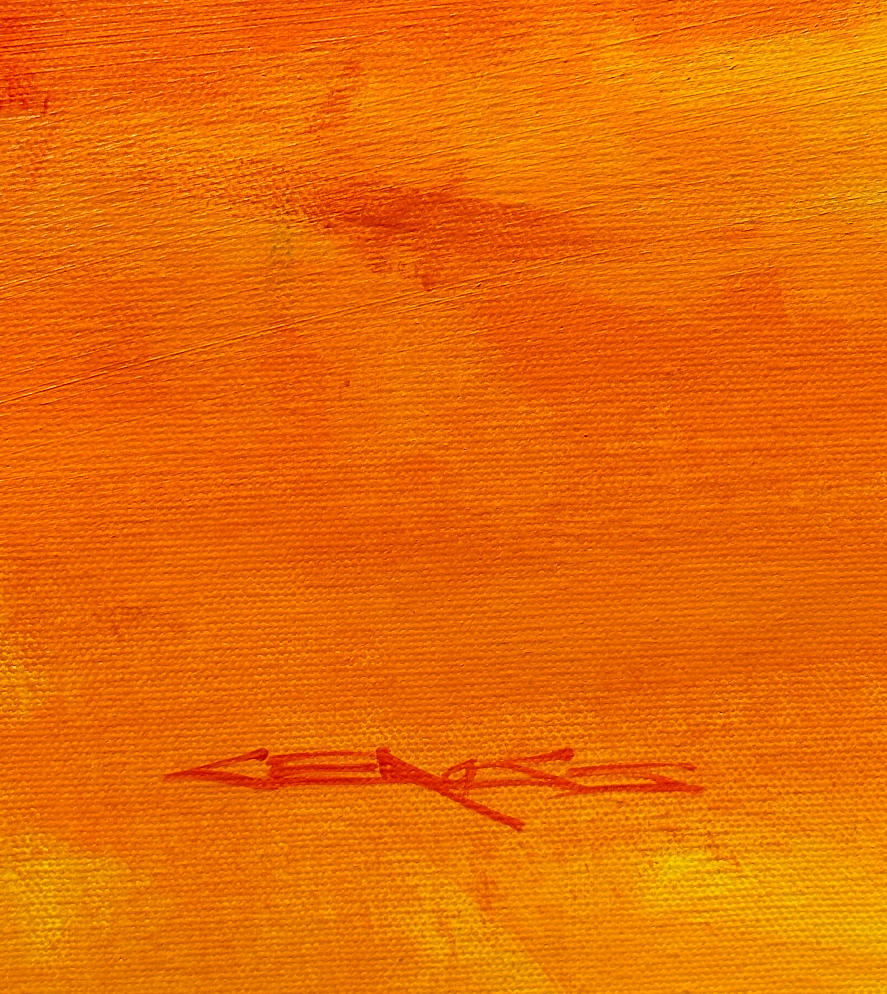 C.E. Ross, « Vibrant Day », paysage forestier abstrait coloré orange-violet en vente 1