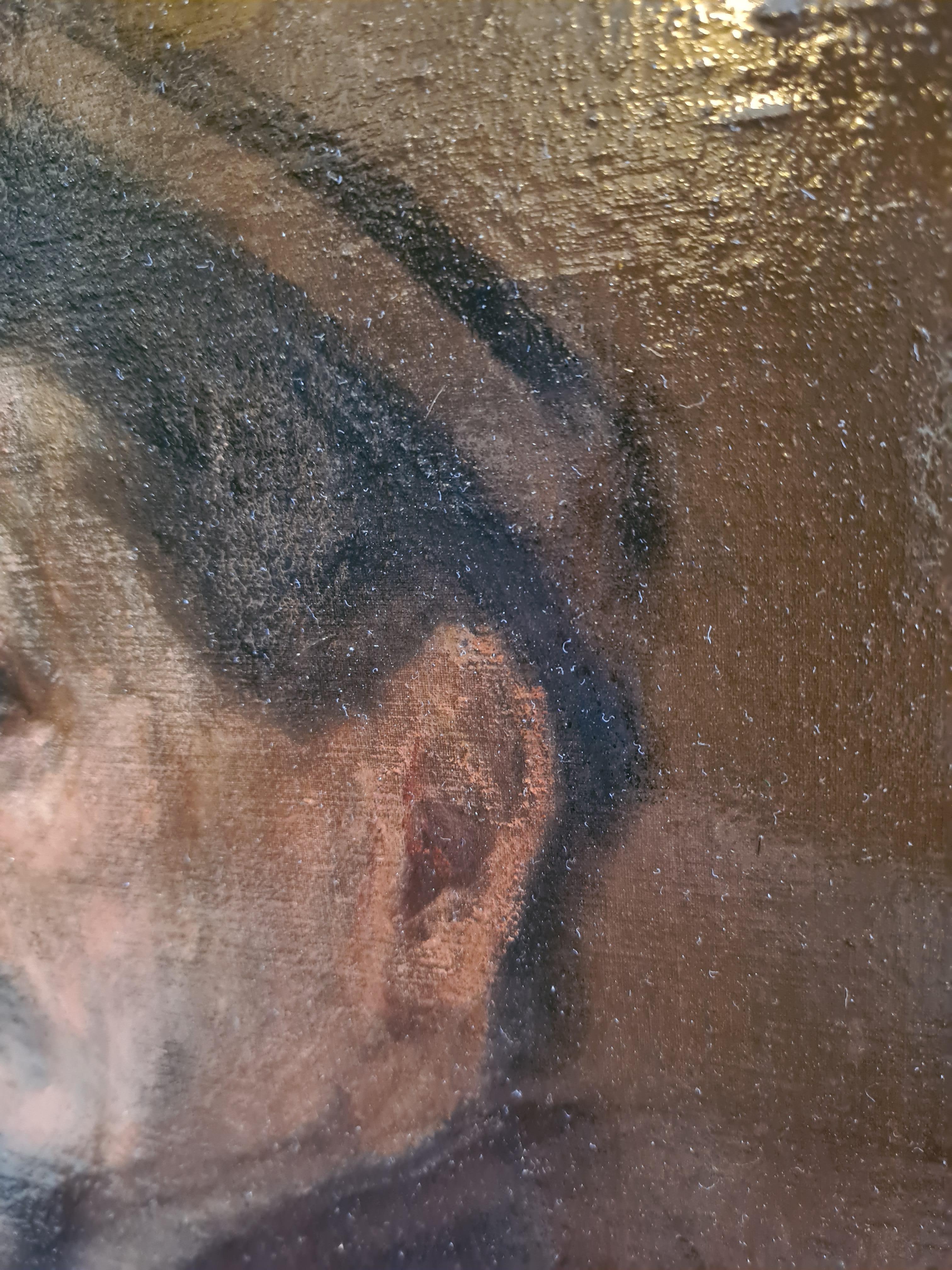 Huile du 19e siècle, Étude pour un portrait d'Emile Baron en vente 7