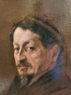 19th Century Oil, Study for a Portrait of Emile Baron