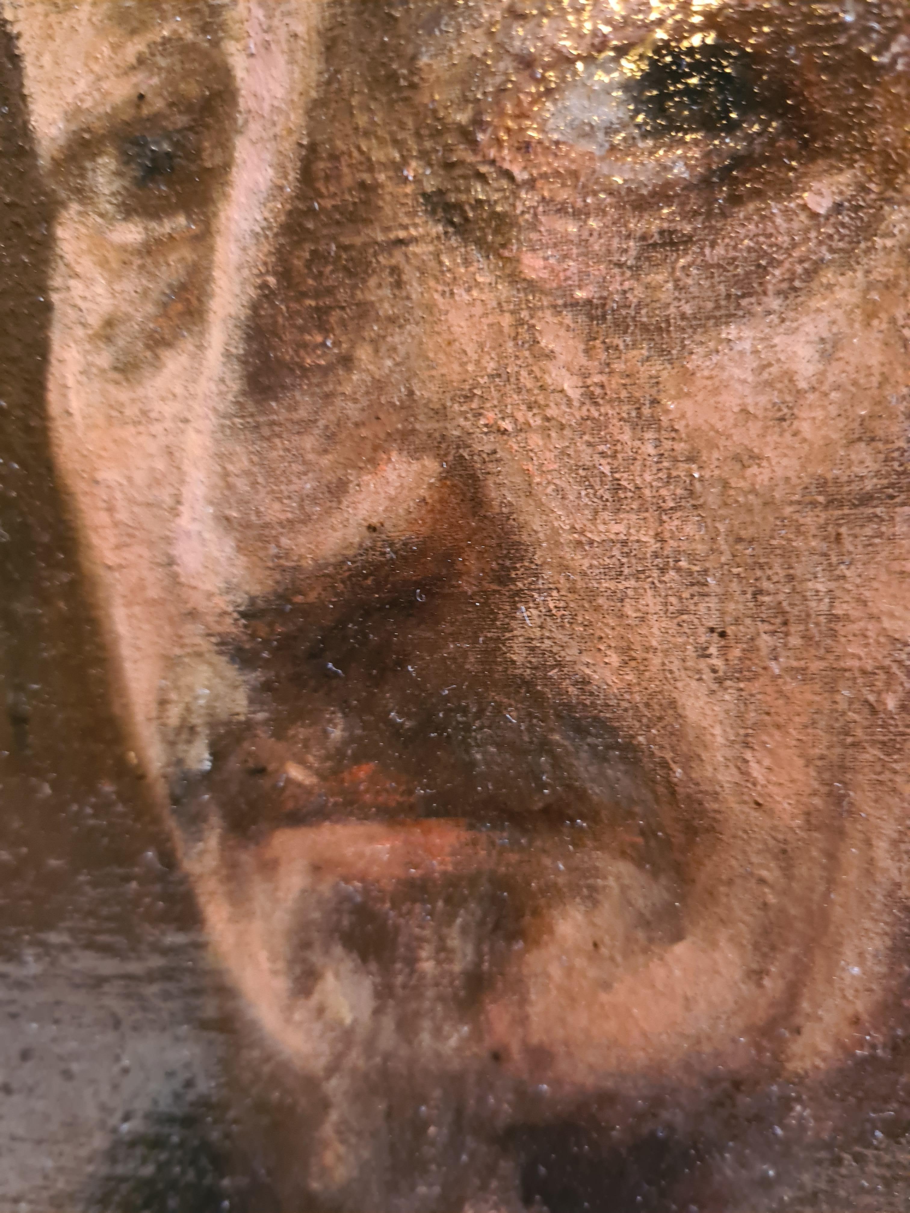 Huile du 19e siècle, Étude pour un portrait d'Emile Baron en vente 4