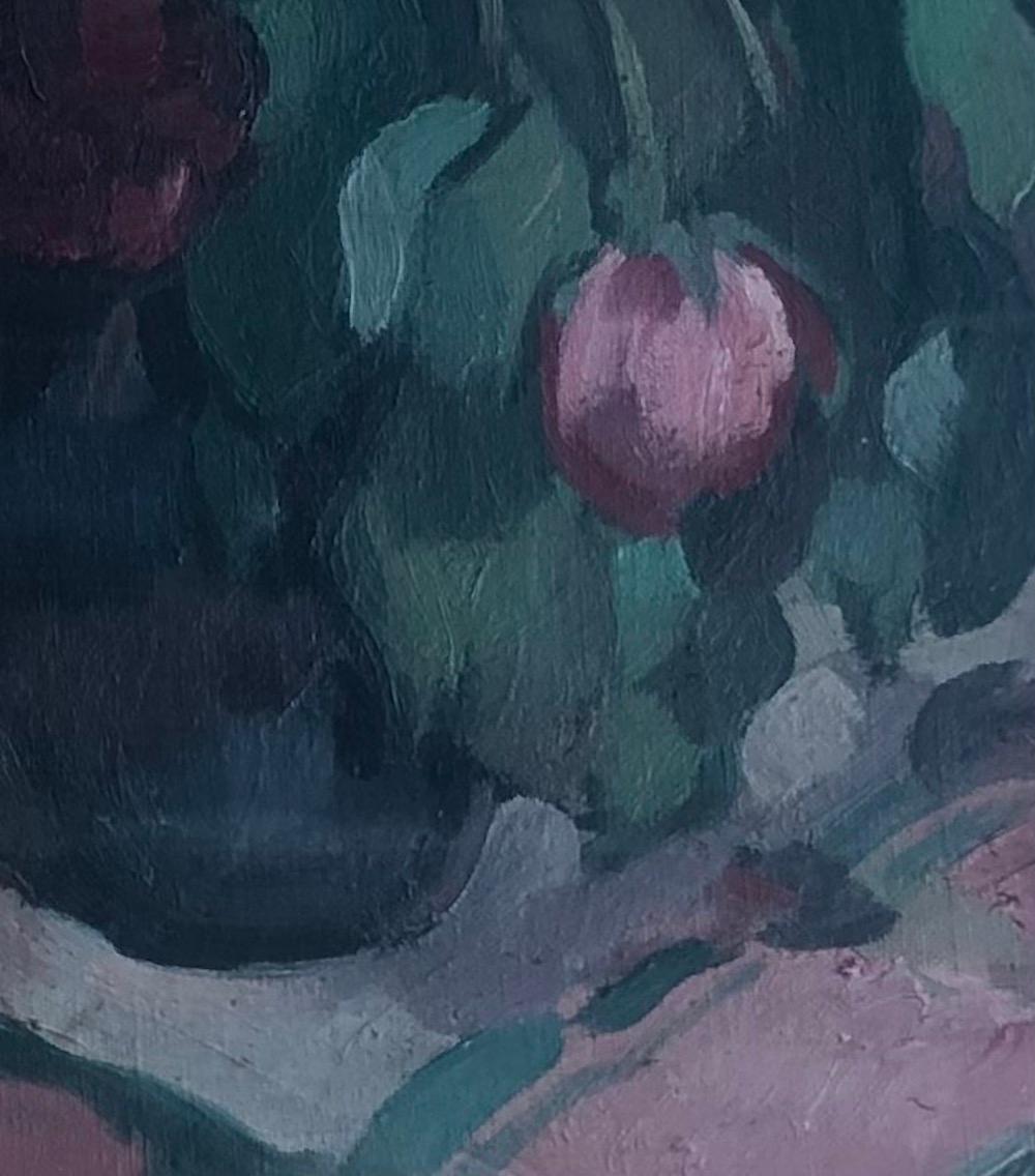 Arbeiten auf Leinwand
Goldener Holzrahmen
39 x 47 x 3 cm
