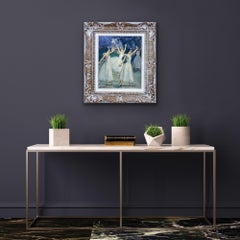 French 19th century style impressionist painting - Ballet - Dance Dancers Degas