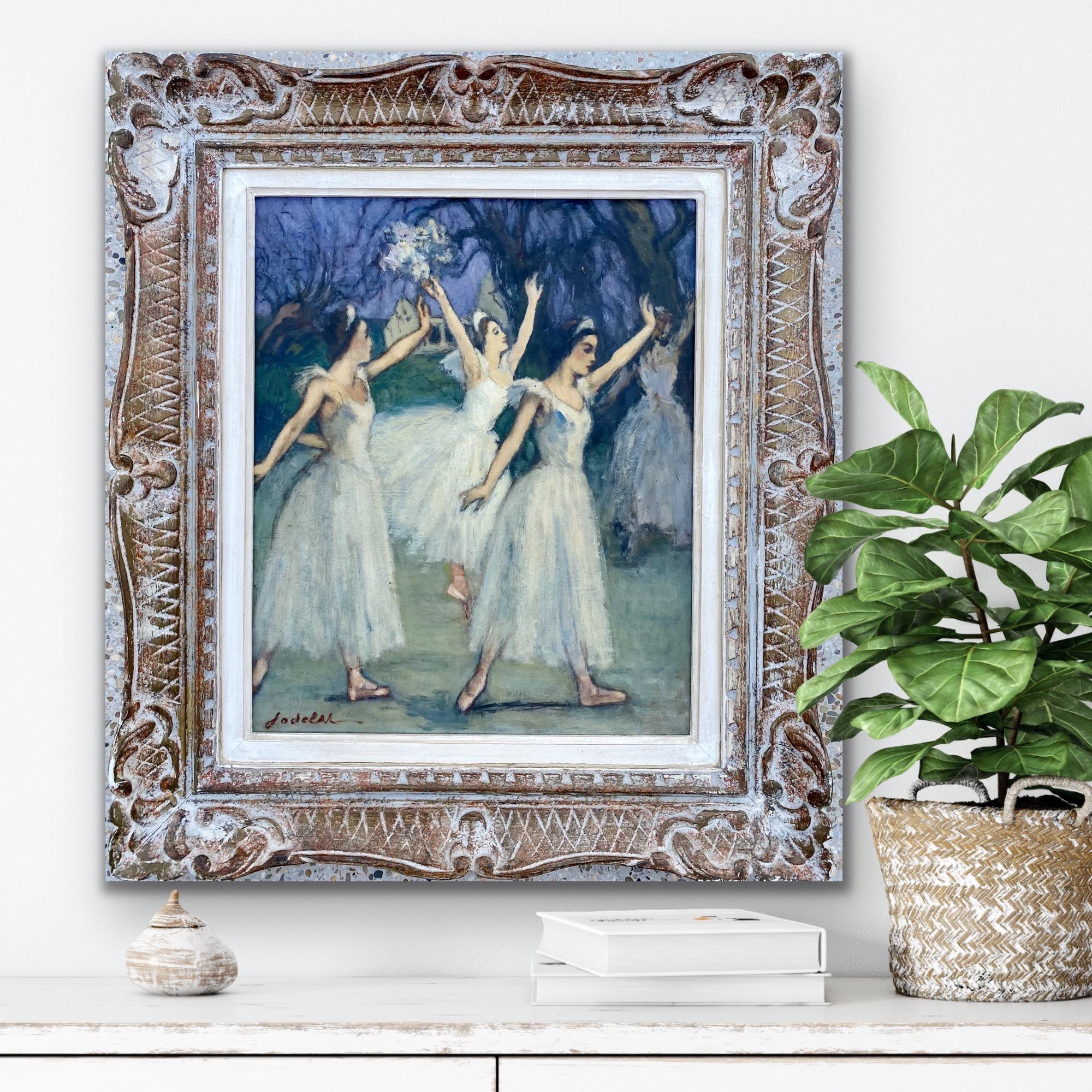 French 19th century style impressionist painting - Ballet - Dance Dancers Degas 2