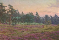 Antique Charles Ernest Butler (1814-1933) - 1932 Oil, In Fields of Heather