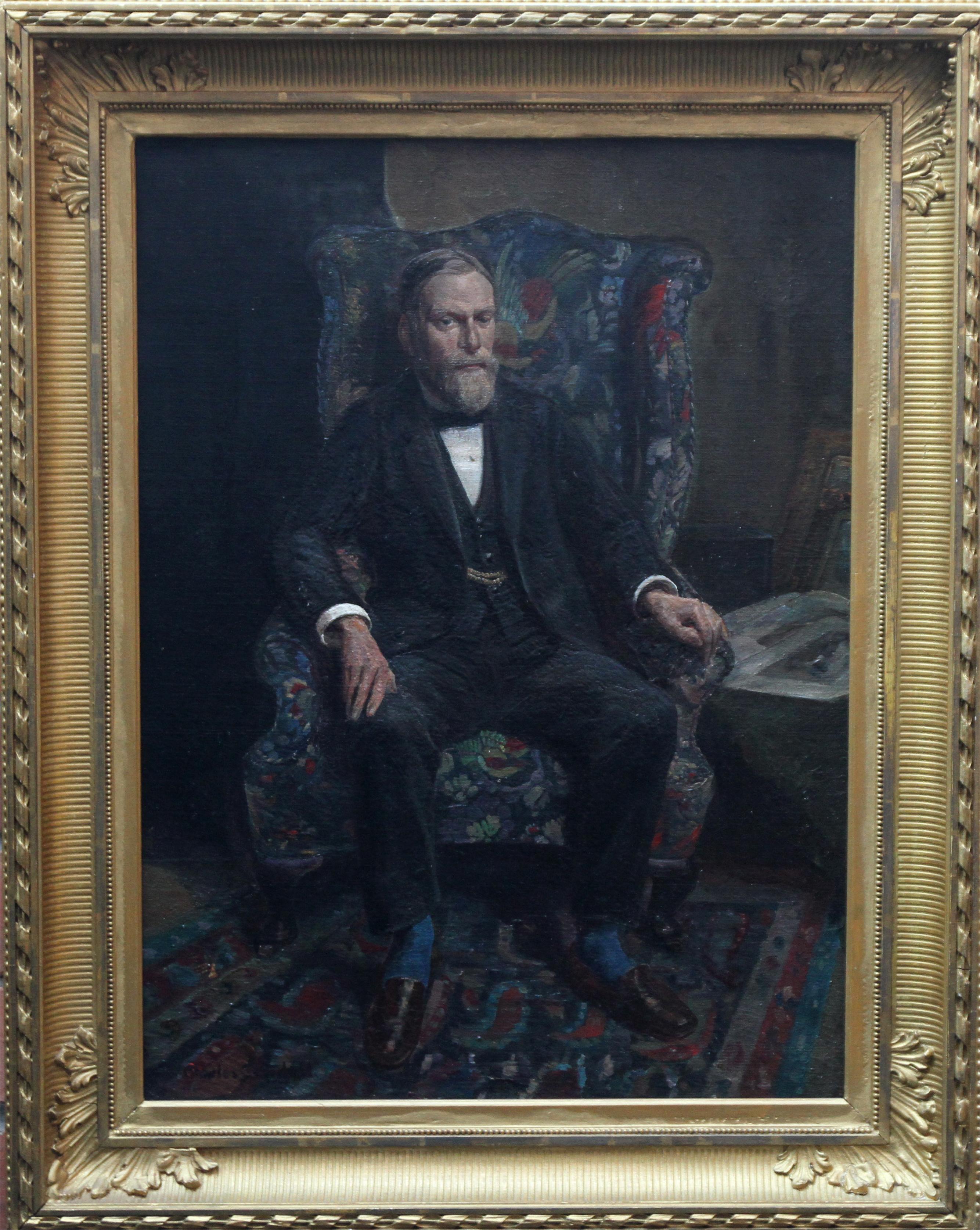 Charles Ernest Cundall Portrait Painting - Philip Joubert - British art portrait oil painting senior commander 1930's WWII