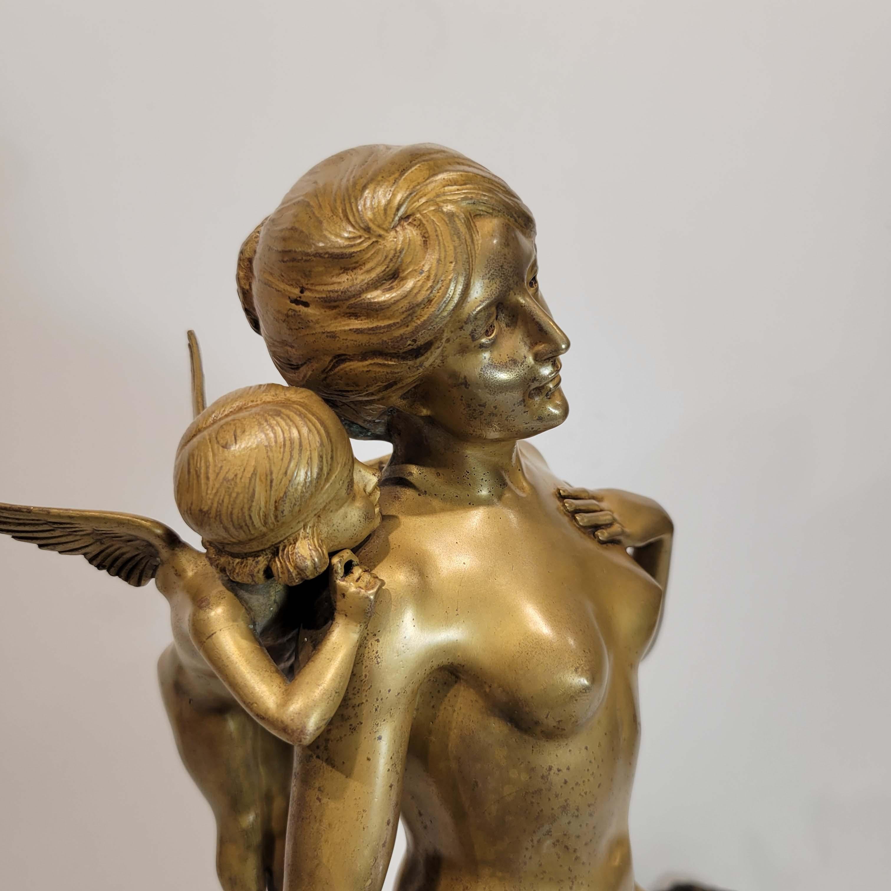 Charles Eugène Thienot, Art Nouveau Bronze Sculpture 19/20C In Good Condition In New York, NY