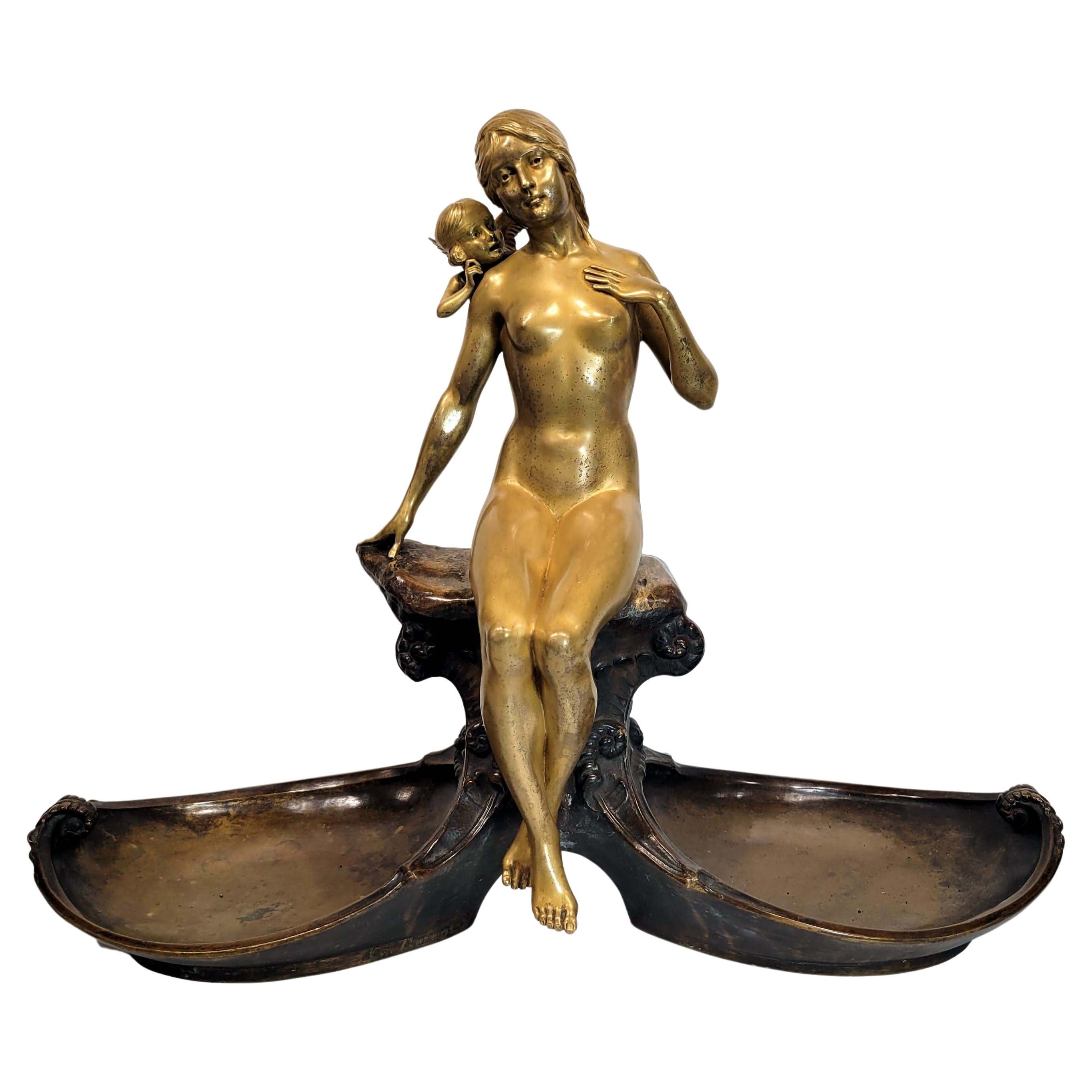 Charles Eugène Thienot, Art Nouveau Bronze Sculpture 19/20C