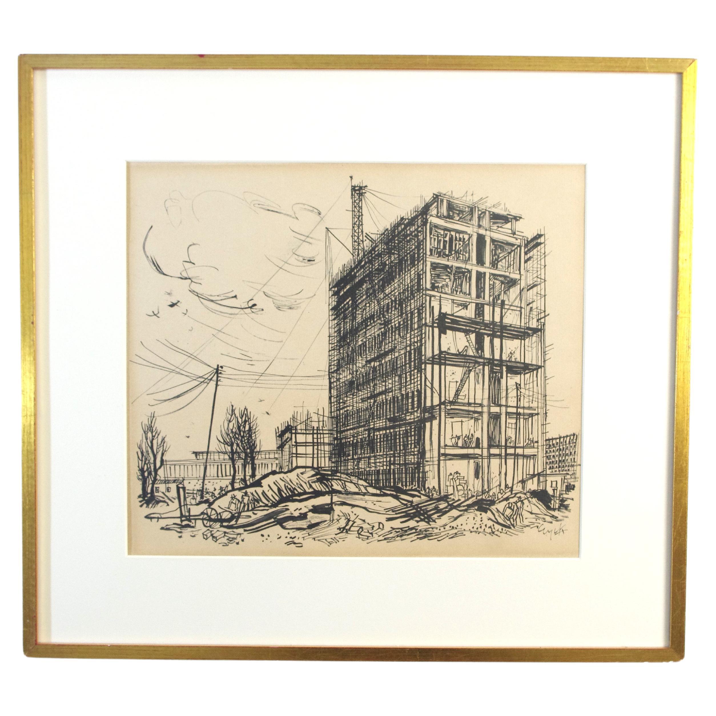 Charles Eyck - Etching - Factory Eindhoven