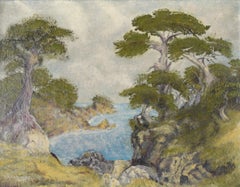 Cliffs and Cypresses at Pt. Lobos, California - Seascape Charles F. Cummins 1929
