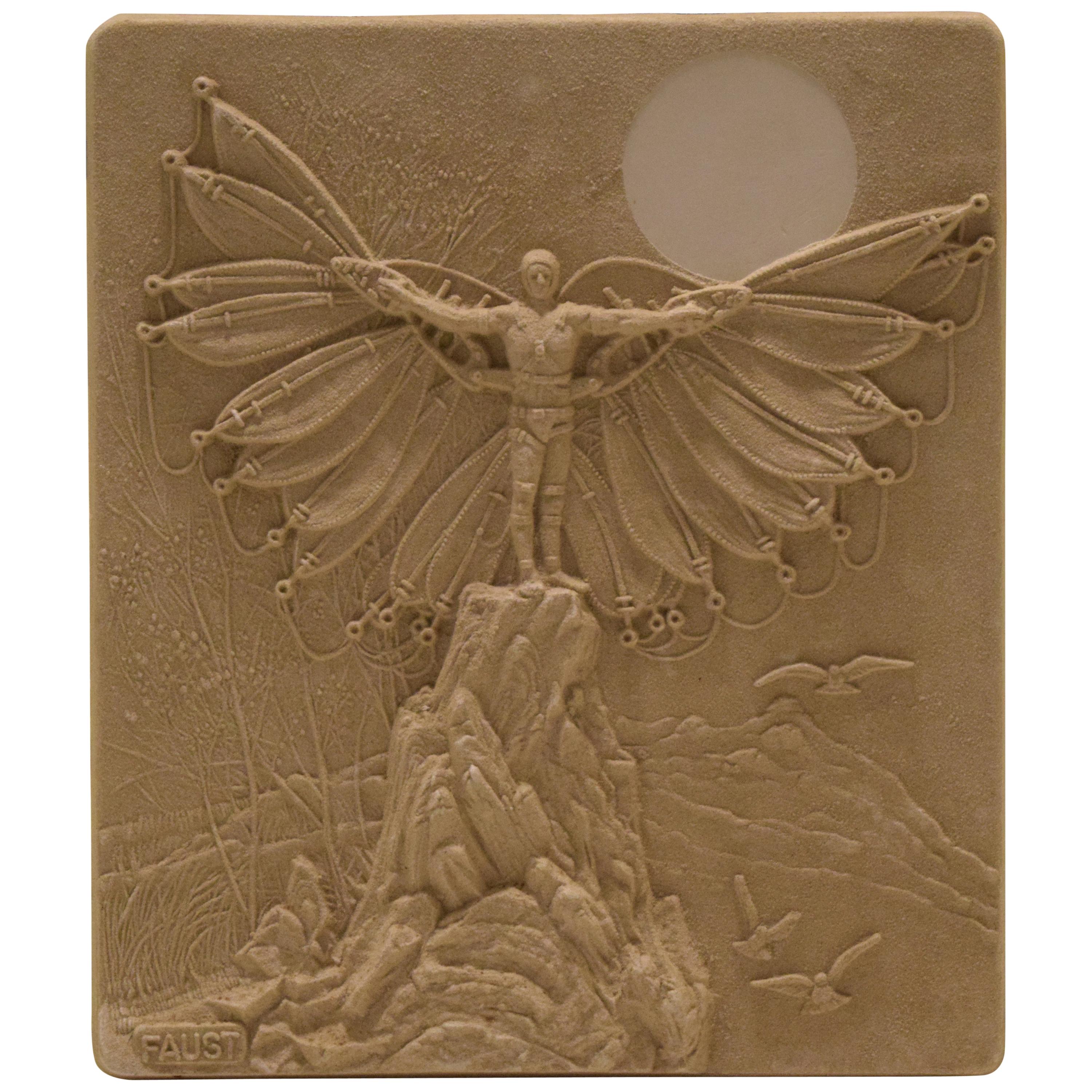 Charles Faust Sand Cast Wall Sculpture