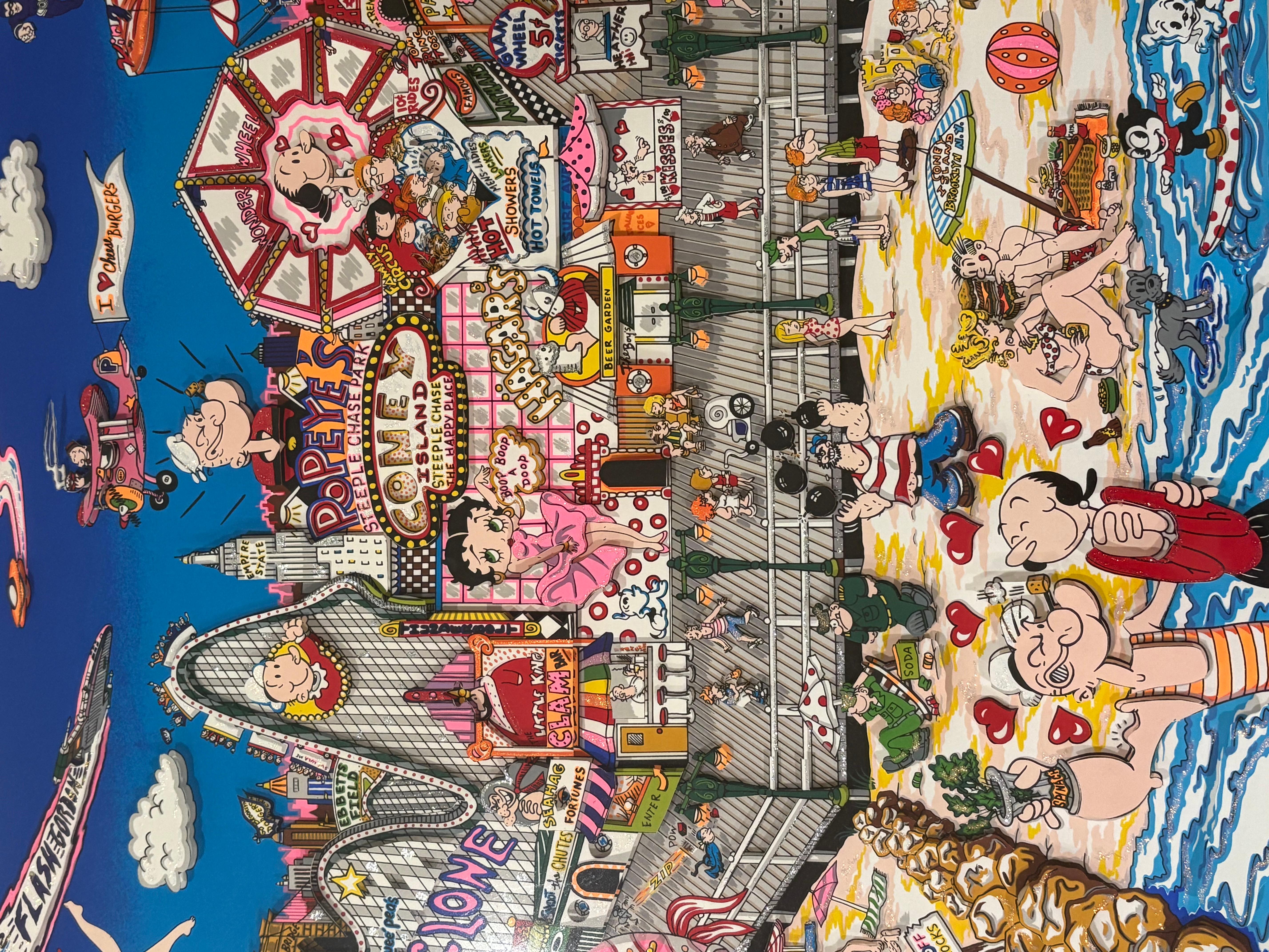 Booping, Popeye's Swooning on Coney Island Beach For Sale 3