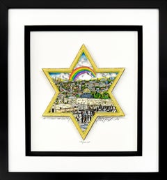 « A Star Of Unity », édition de luxe 3D signée à la main, tirée à 200 exemplaires, 53,3 x 48,3 cm Encadré