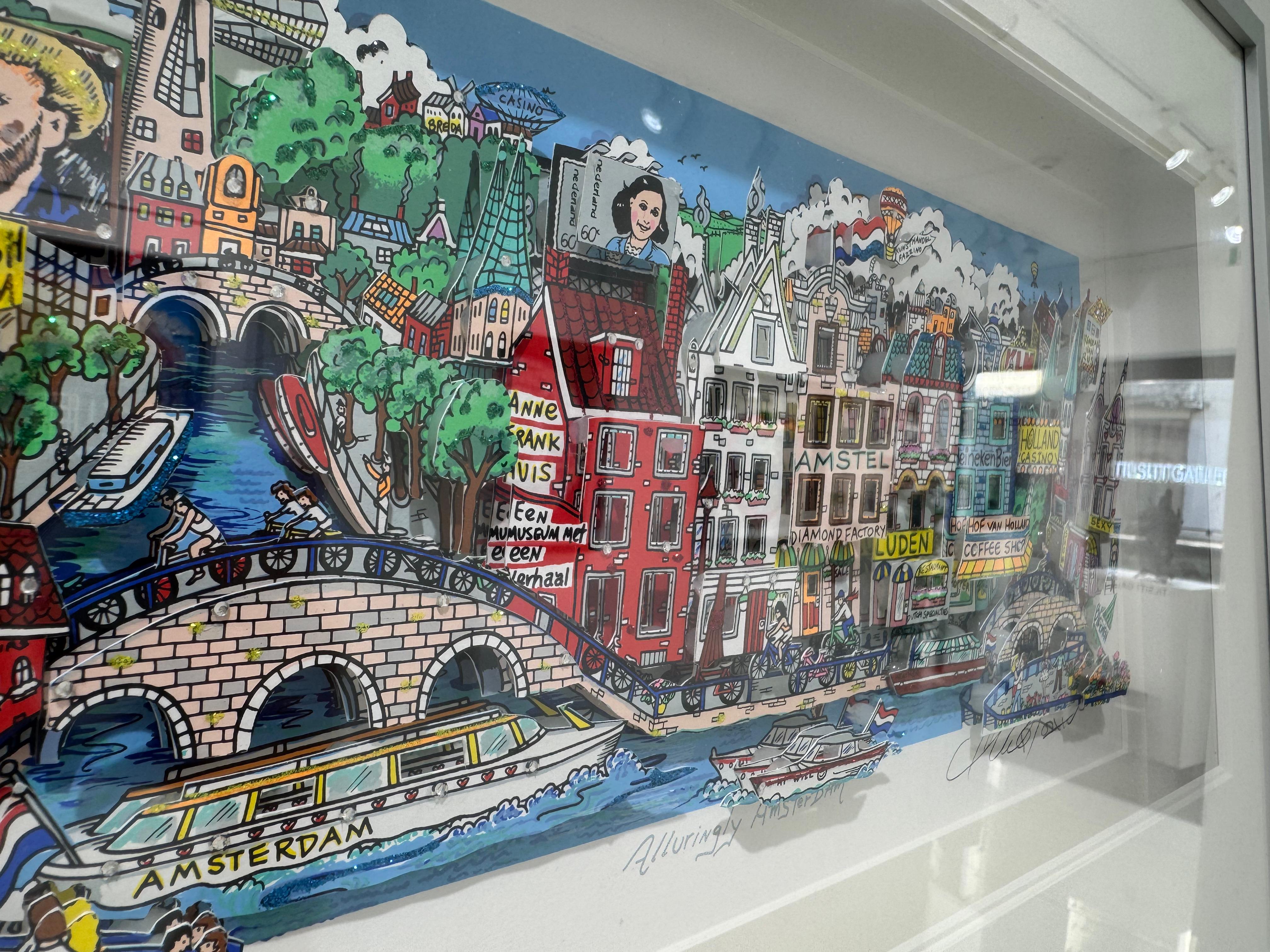 Alluring Amsterdam, Charles Fazzino For Sale 9