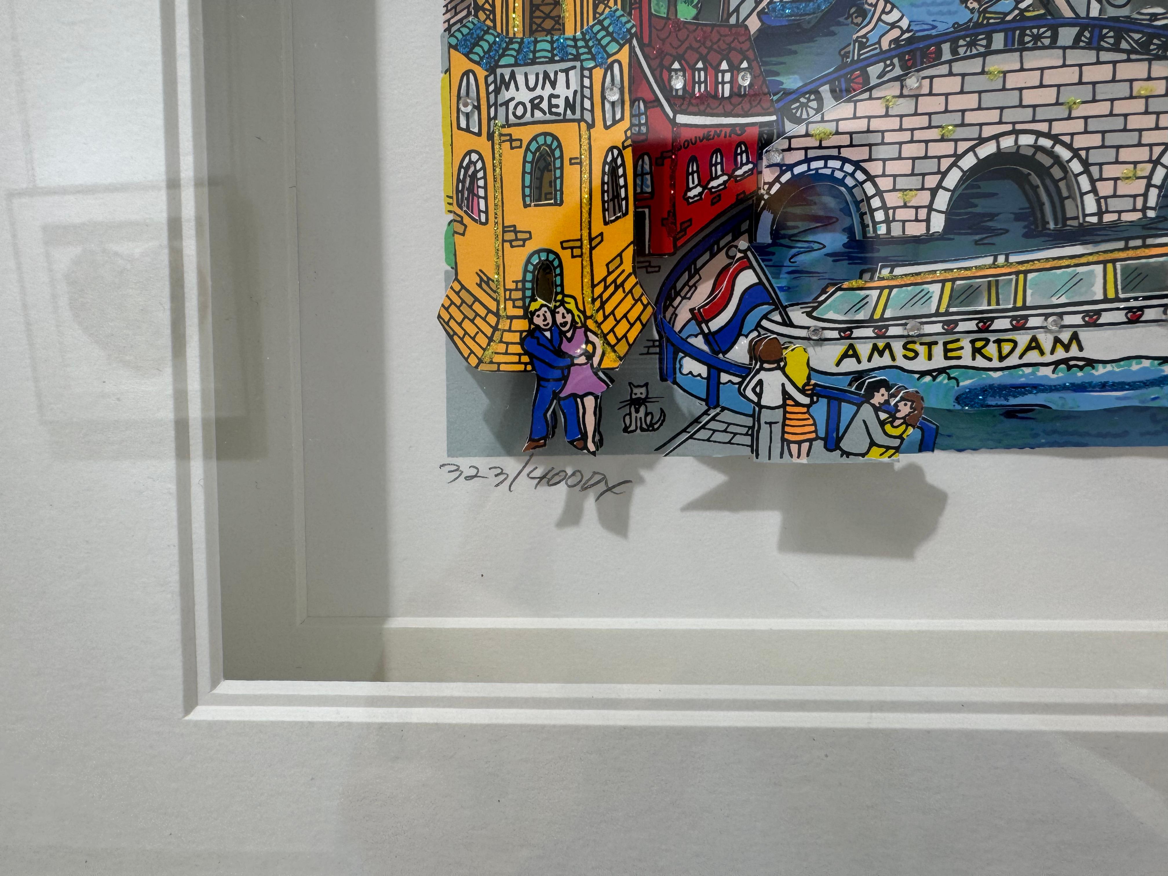 Alluring Amsterdam, Charles Fazzino For Sale 2