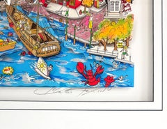 Historically Boston, 3D Mixed Media Serigraph, Signed Edition of 350, 30x40 in.