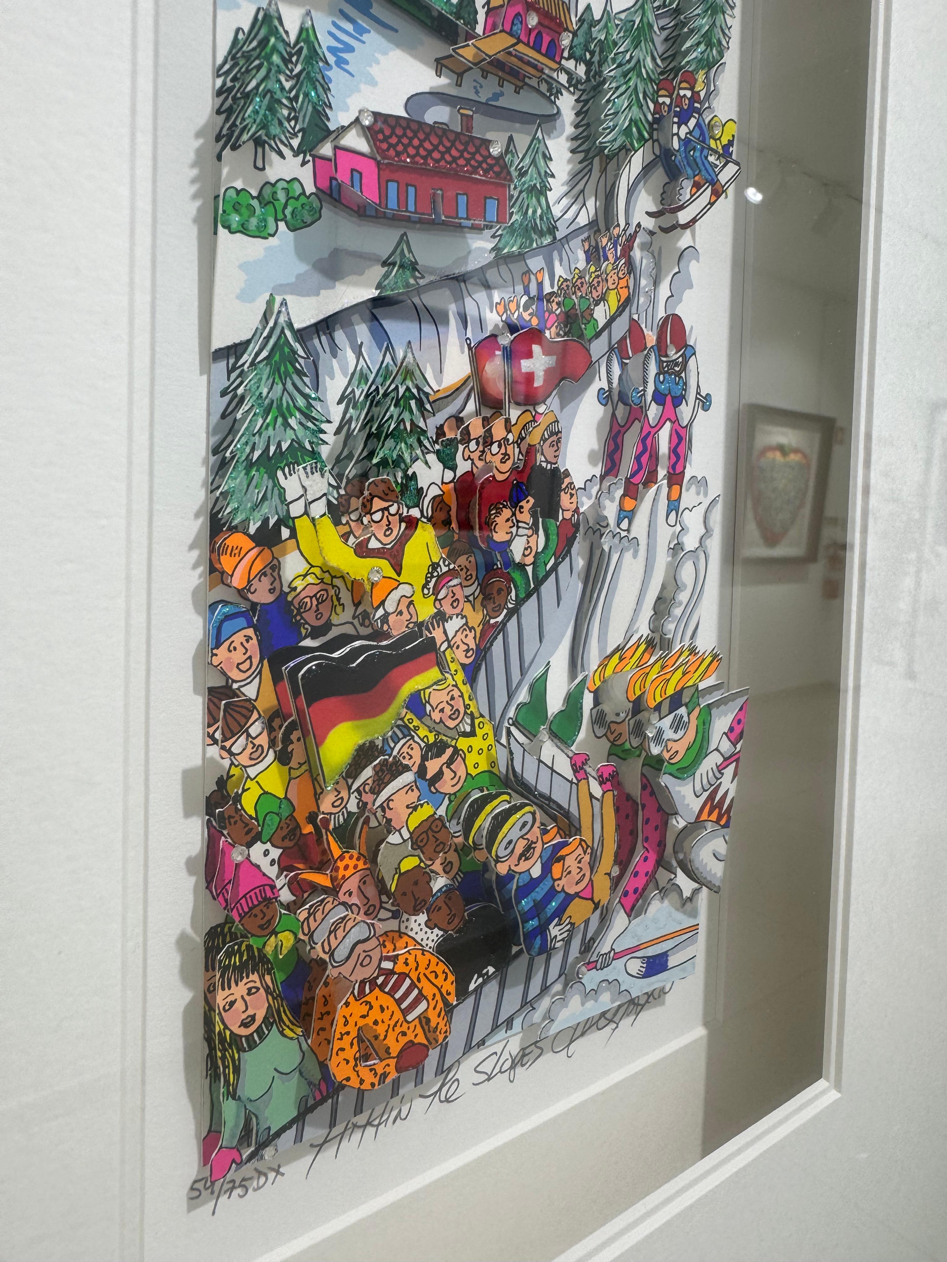 Hitting the Slopes, Charles Fazzino For Sale 4