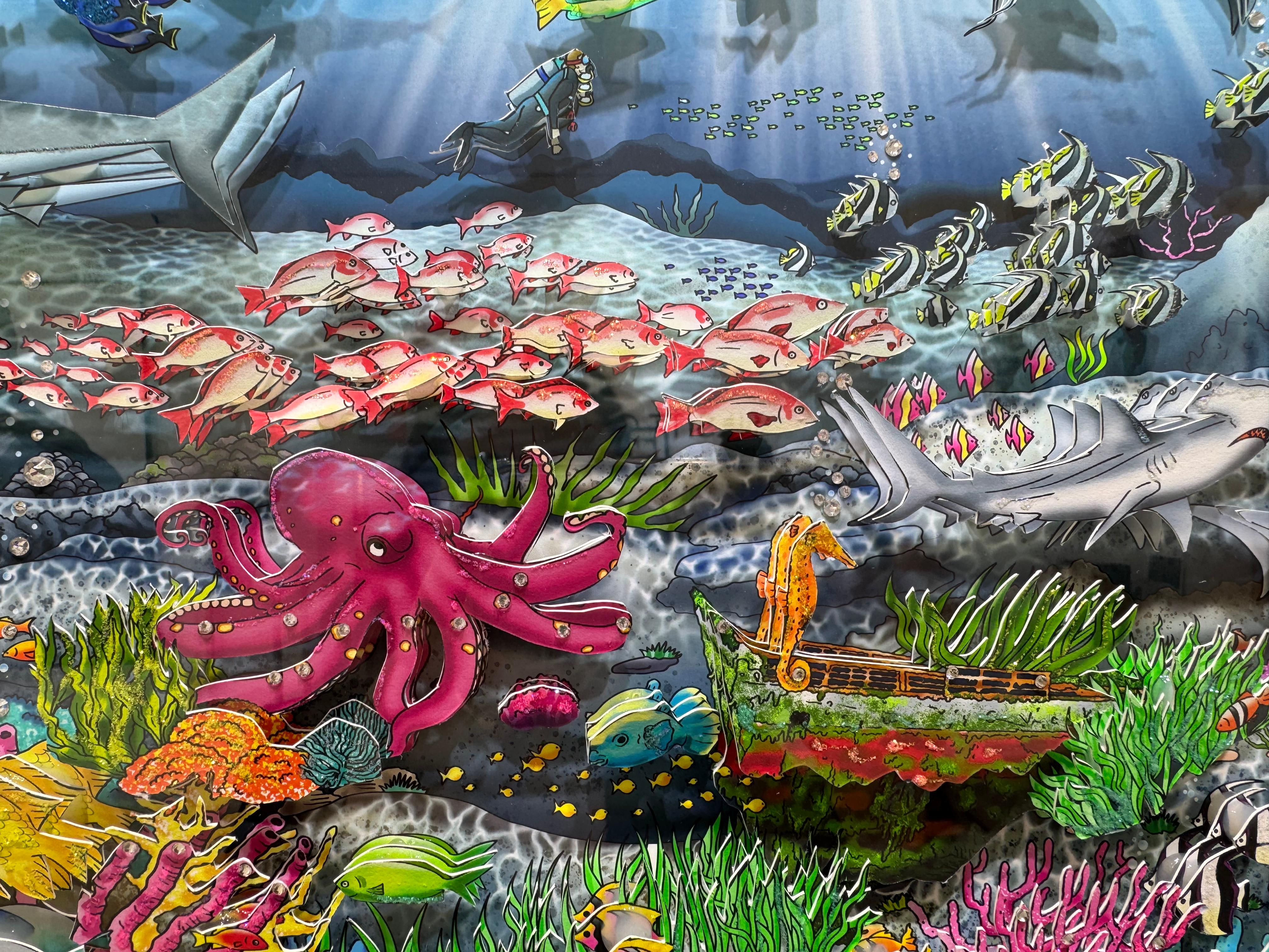 Our oceans, the tides of life, Charles Fazzino For Sale 10