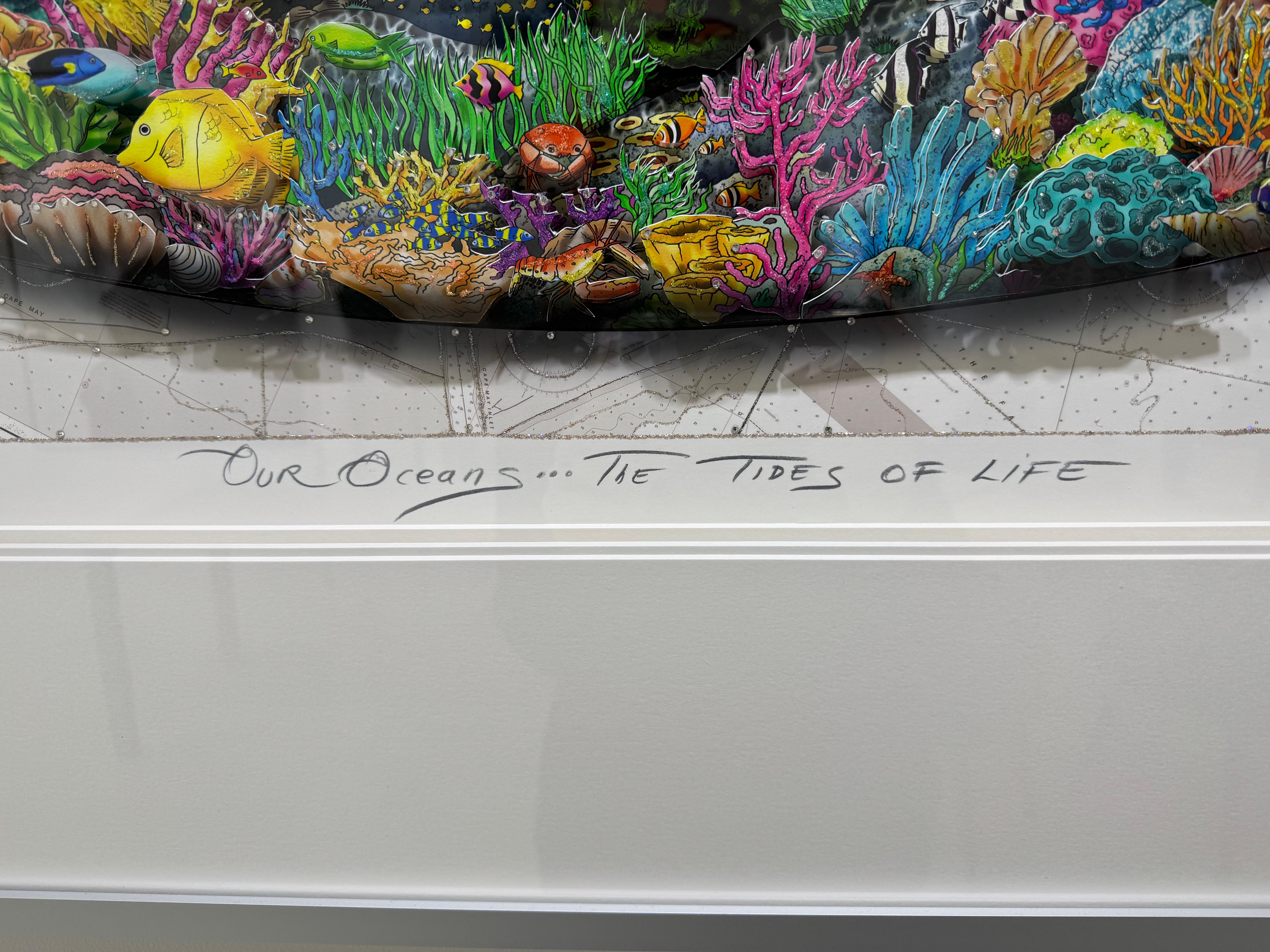 Our oceans, the tides of life, Charles Fazzino For Sale 3
