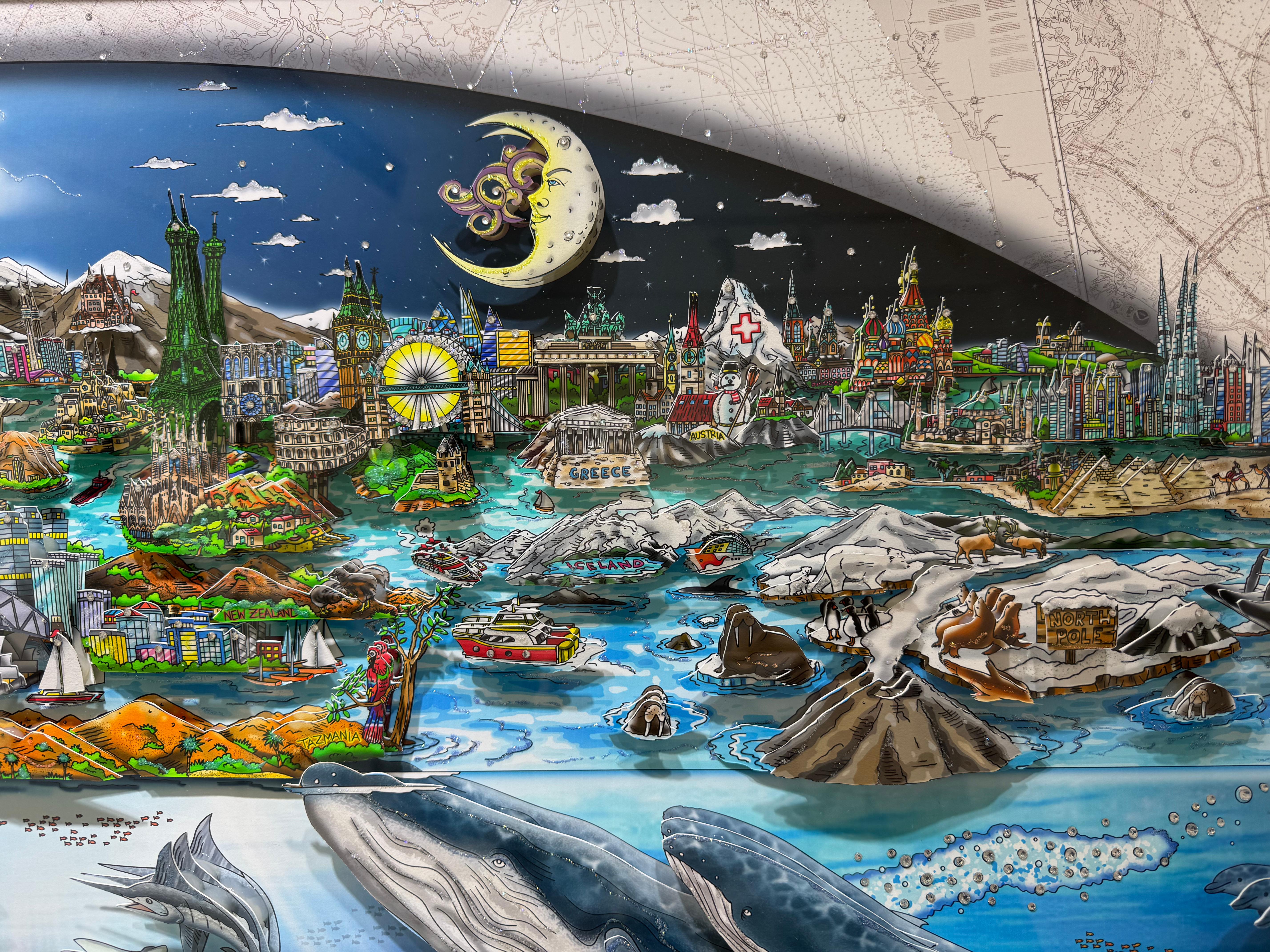 Our oceans, the tides of life, Charles Fazzino For Sale 7