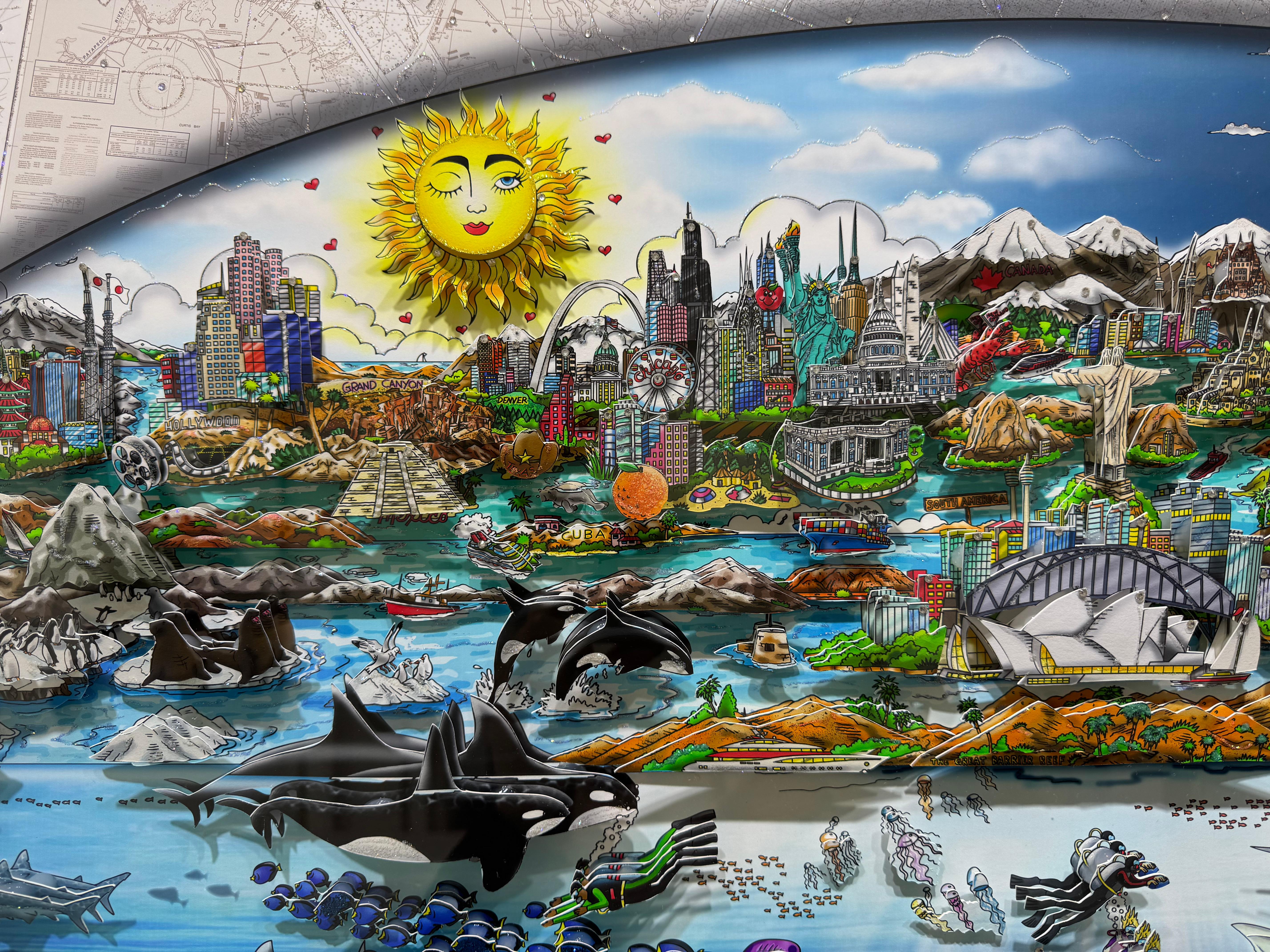 Our oceans, the tides of life, Charles Fazzino For Sale 8