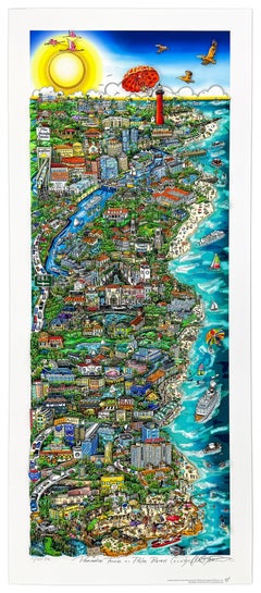 Das Paradies gefunden... Palm Beach County, handsignierte 3D-Deluxe-Edition, 122 x 64 cm