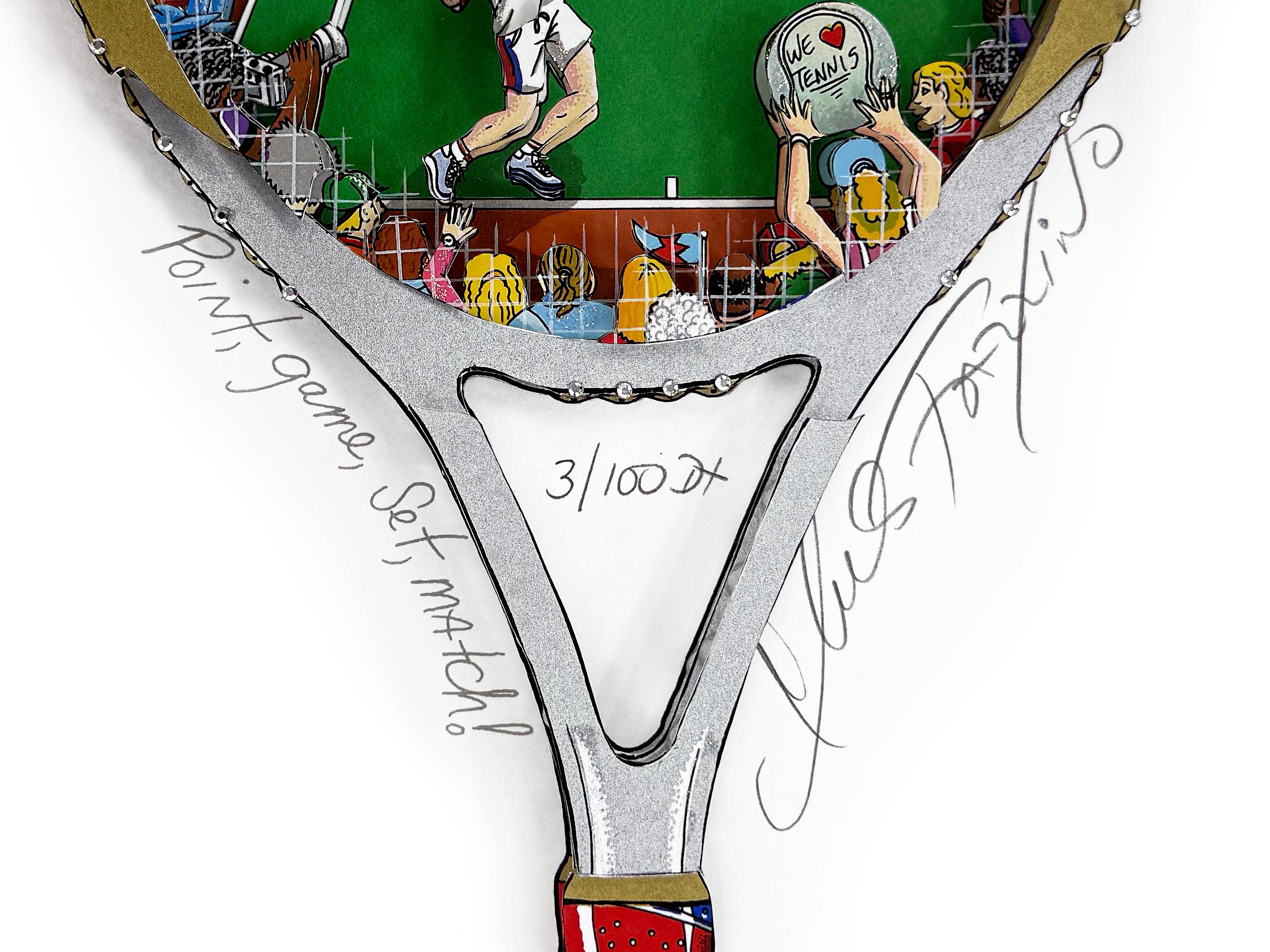 Point, jeu, set, match ! (mixed media 3D signé avec remarque) - Print de Charles Fazzino