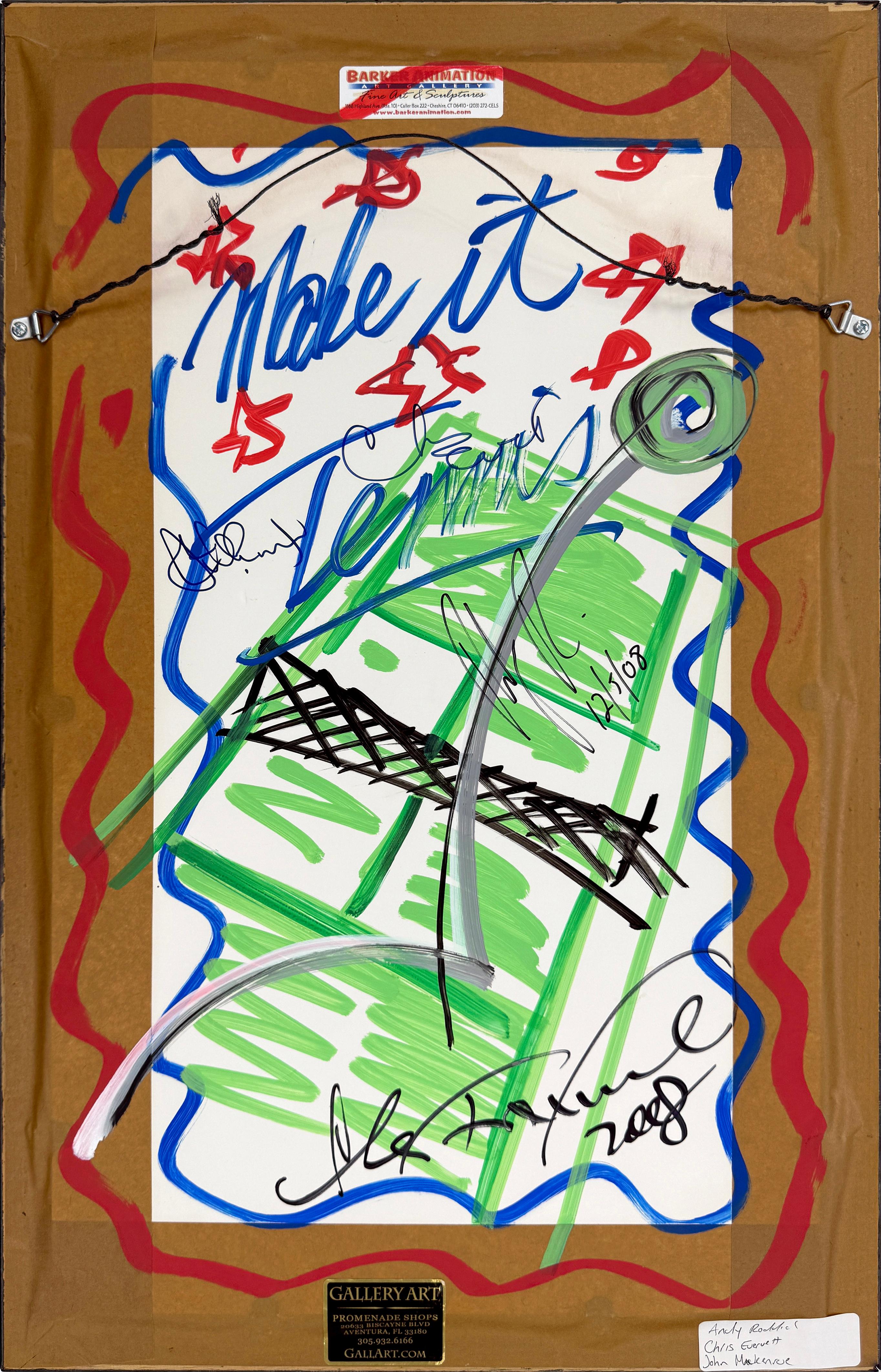 Point, jeu, set, match ! (mixed media 3D signé avec remarque) - Pop Art Print par Charles Fazzino