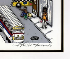 Regards From Broadway (serigrafia a tecnica mista 3D incorniciata e firmata)