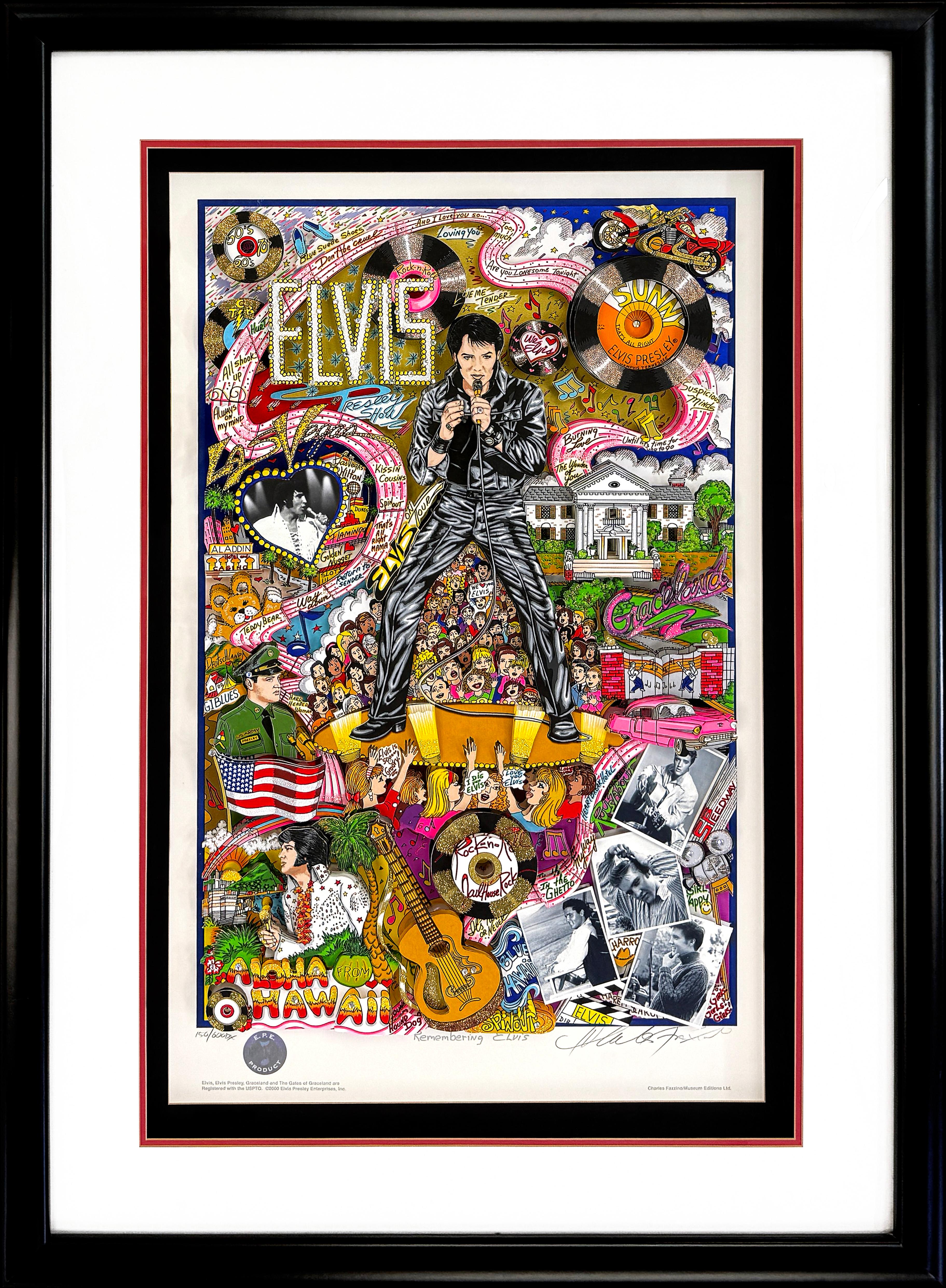 Remembering Elvis (signierte 3D-Mischtechnik-Serigrafie)