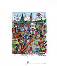 Strolling P-Town, Hand Signed 3D Mixed Media, 13 x 12.25 in. Framed, 2008