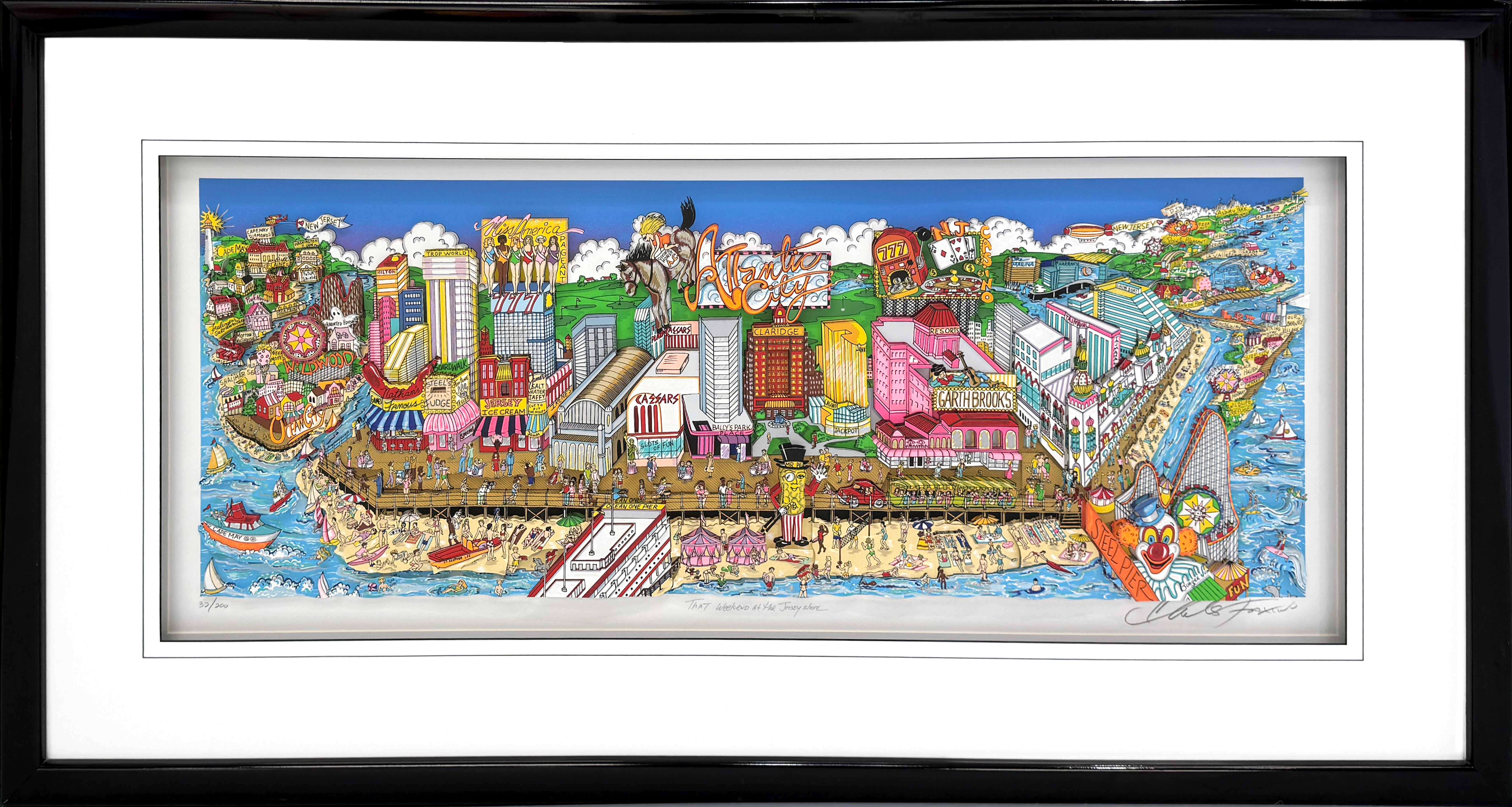 That Weekend At The Jersey Shore (large 3D mixed media serigraph)