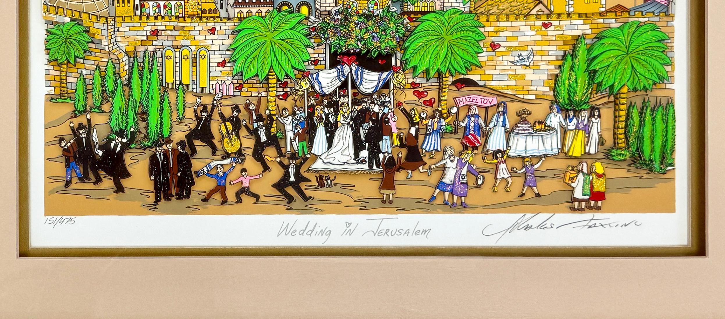 Mariage à Jérusalem (sérigraphie 3D mixte signée) - Pop Art Mixed Media Art par Charles Fazzino