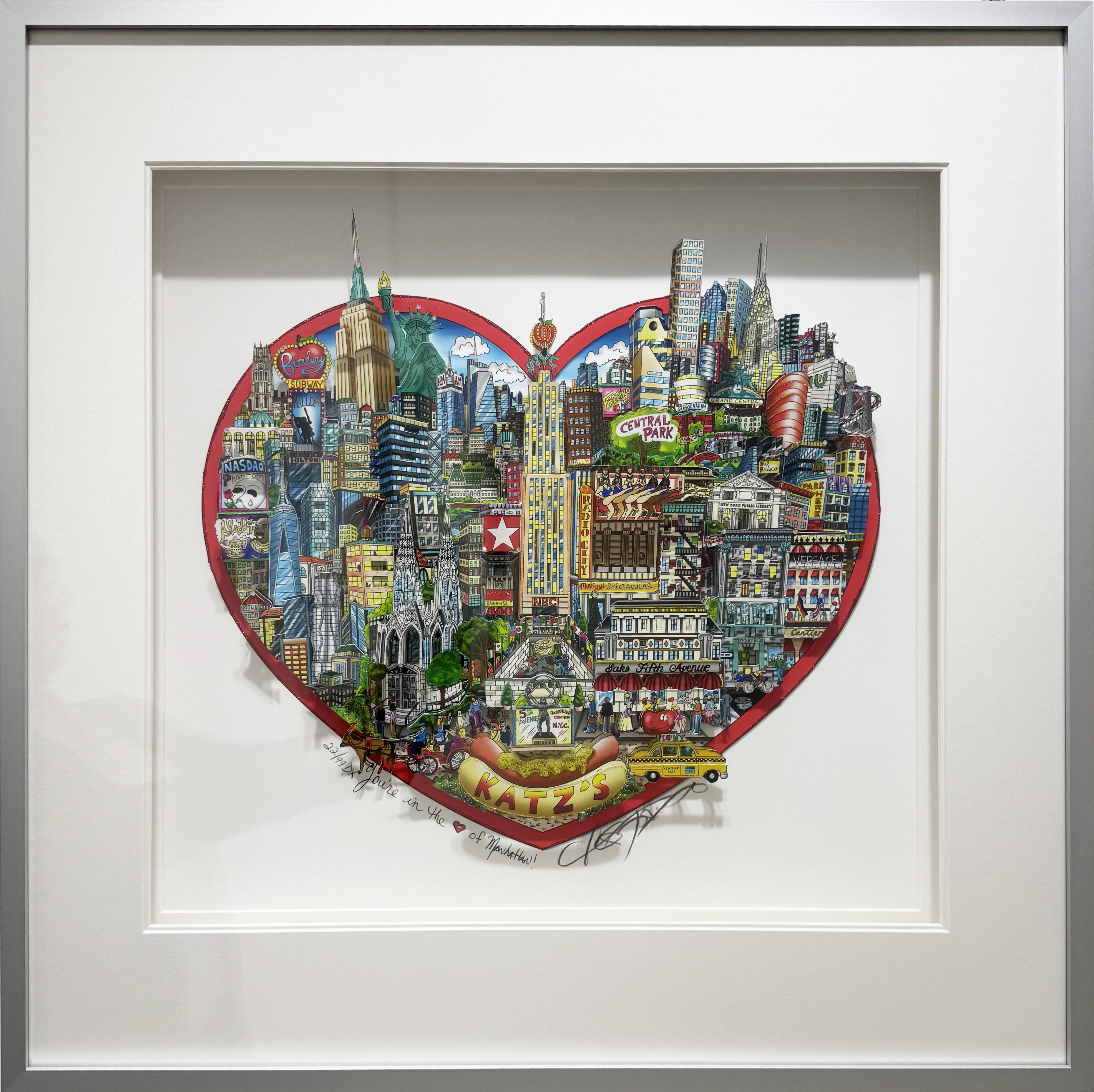 You’re in the Heart of Manhattan – A 3D Silkscreen by Charles Fazzino (Edition: 22/99DX)
Artist: Charles Fazzino
Title: You’re in the Heart of Manhattan
Medium: 3D Silkscreen on Paper
Edition: 22/99DX
Dimensions: 36 x 40.6 cm / 14 x 16 in
Signature: