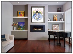 Charles Fazzino Large Acrylic Painting Original Signed Batman Gotham Framed Art