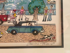 „Stadt Promenade“, Charles Fazzino. Handgeschnittene, lebhafte 3D-Collage in amerikanischer Pop-Art