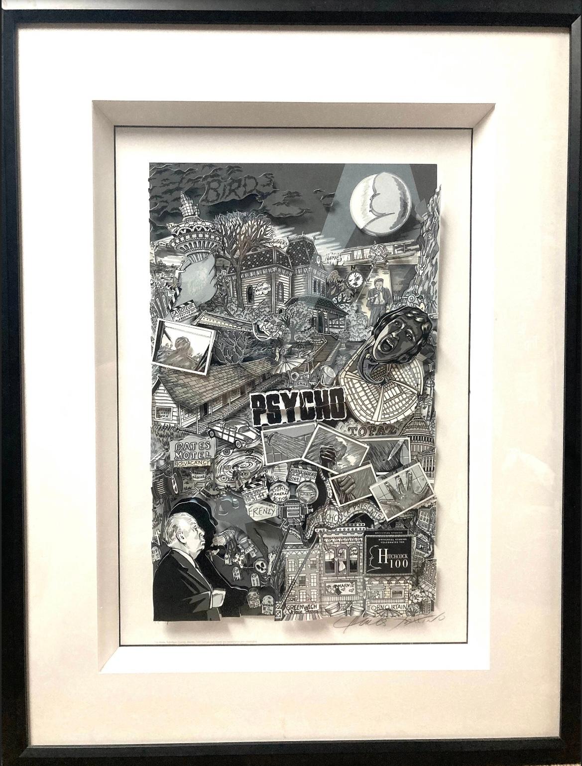 “Alfred Hitchcock” - Print by Charles Fazzino