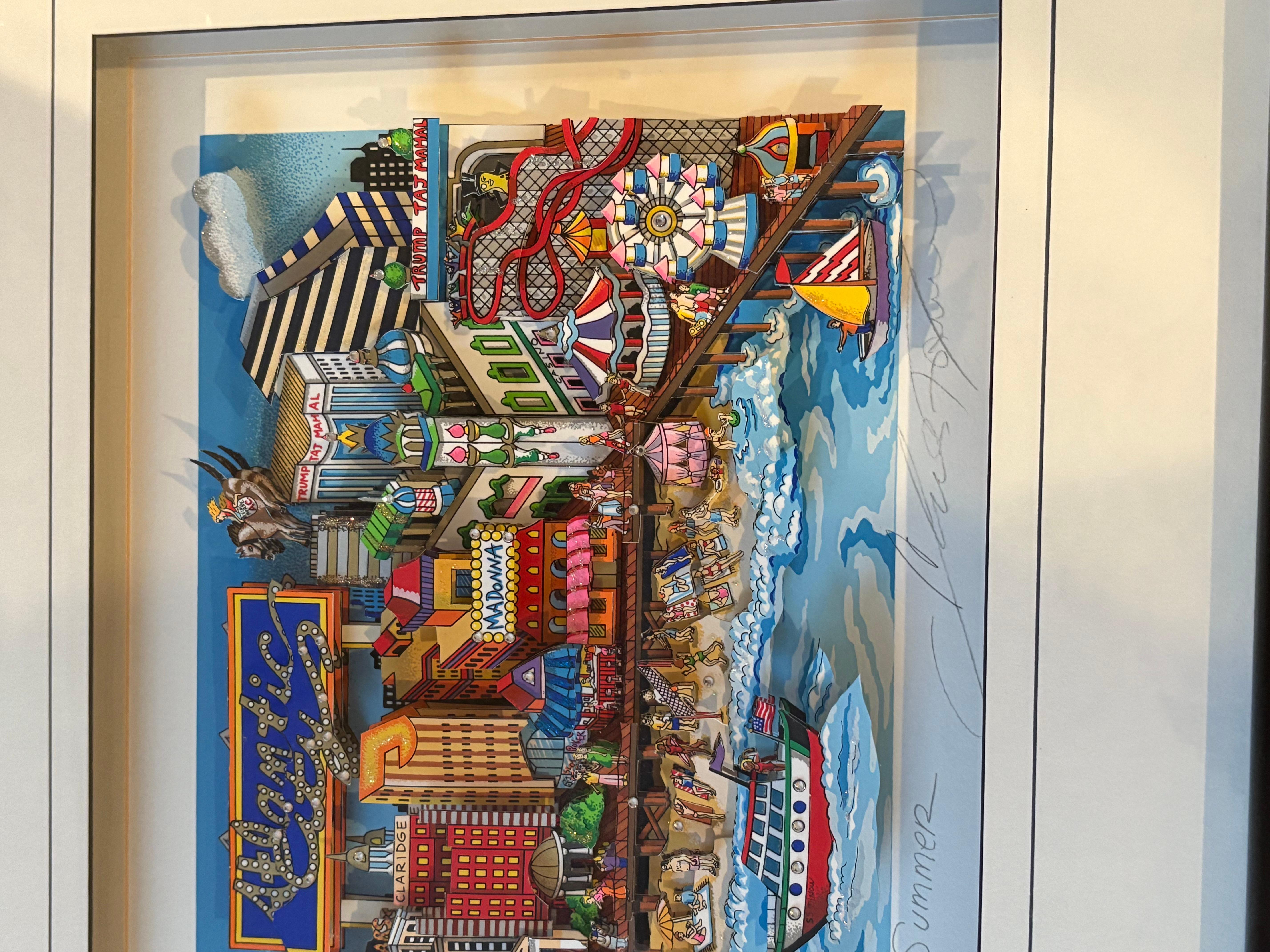 This is an Charles Fazzino lithograph in good condition measures 34x19.. Signed and numbered 3d