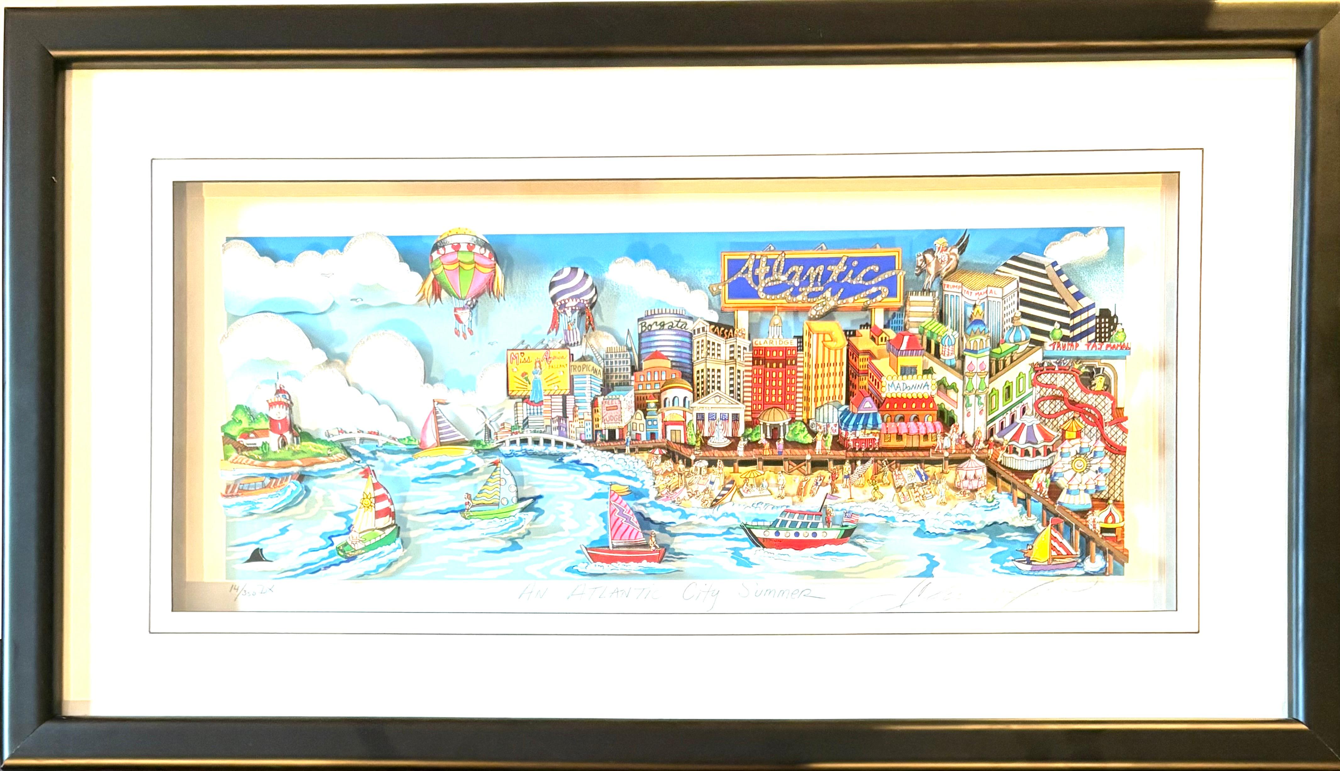 “An Atlantic City Summer” - Print by Charles Fazzino