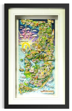 Charles Fazzino Along Sunshine State 3D Serigraph Signed Edition of 350