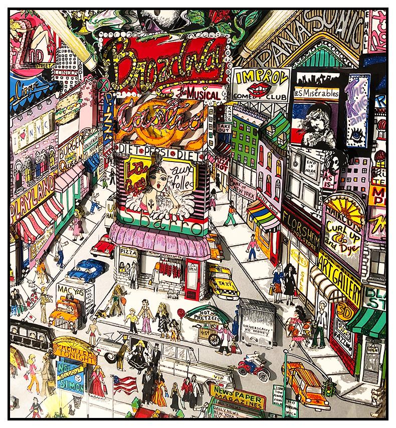 Charles Fazzino Authentic & Large Original Deluxe Silkscreen 