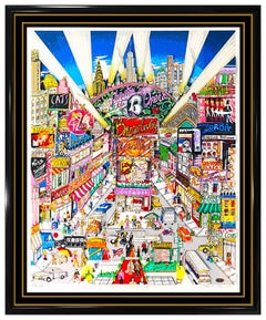 Charles Fazzino Large 3D Silkscreen Hand Signed New York City Regards Broadway