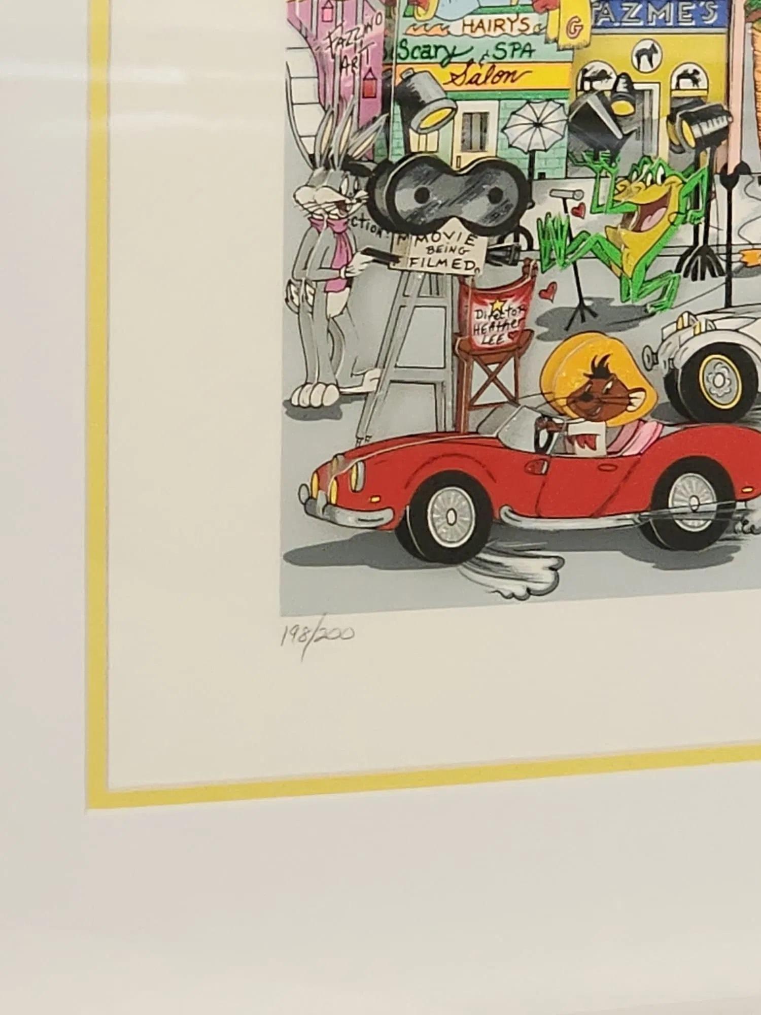 Charles Fazzino, Looneywood, 3D Construction Silkscreen 1