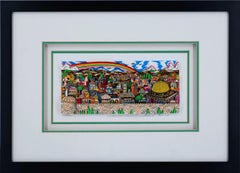 Charles Fazzino 'Rainbow Over Jerusalem' Framed Signed And Numbered 3D Art Print