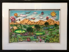 Desert Green, Palm Springs, 3-D Golf Print by Charles Fazzino