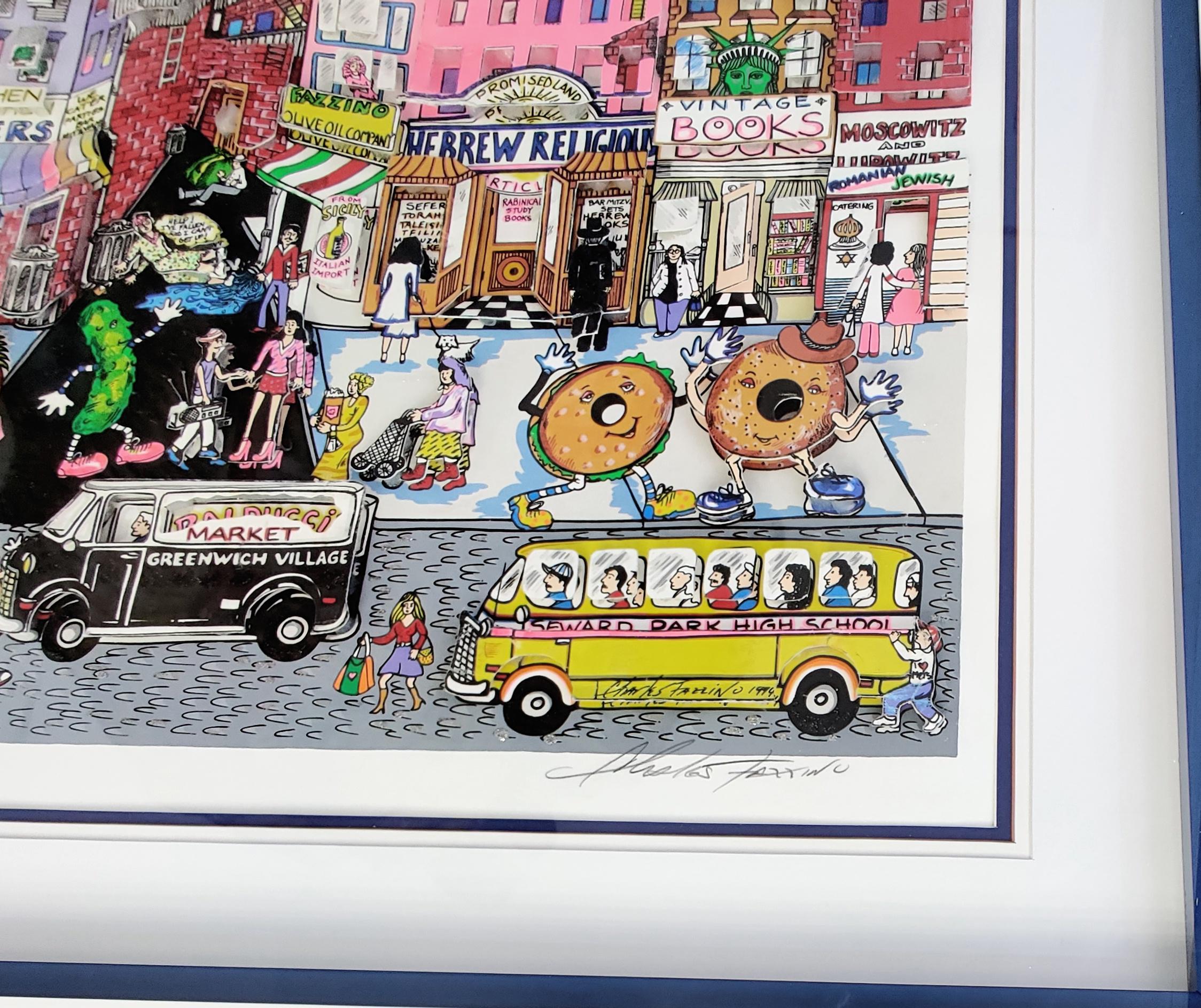 FROM FISHES TO KNISHES (NEW YORK) - Pop Art Print by Charles Fazzino