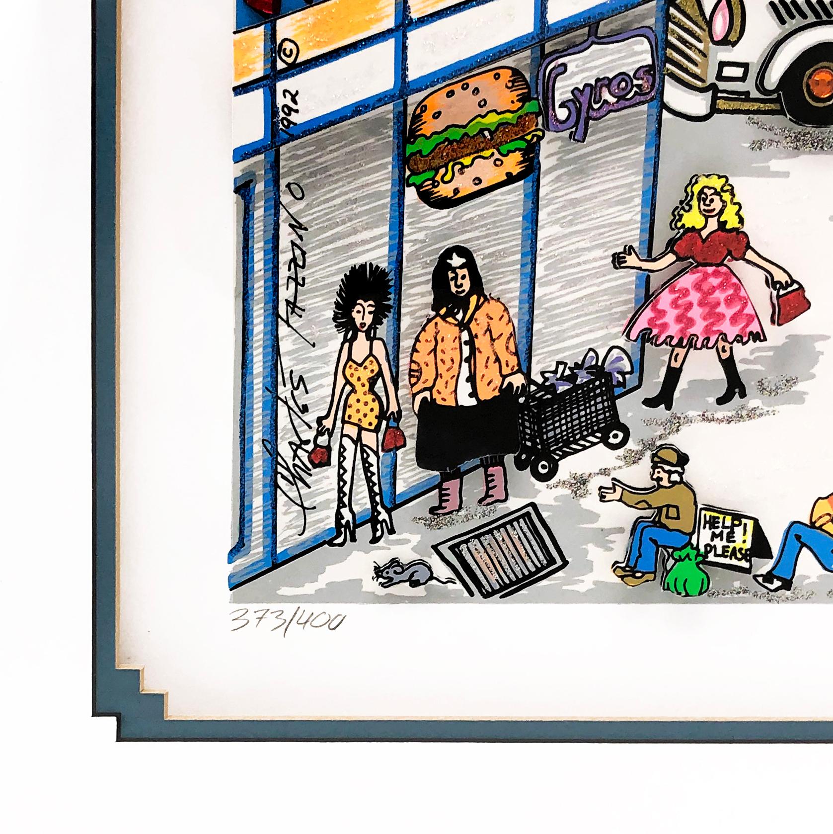 Great White Way (Large 3D Mixed Media) - Pop Art Print by Charles Fazzino