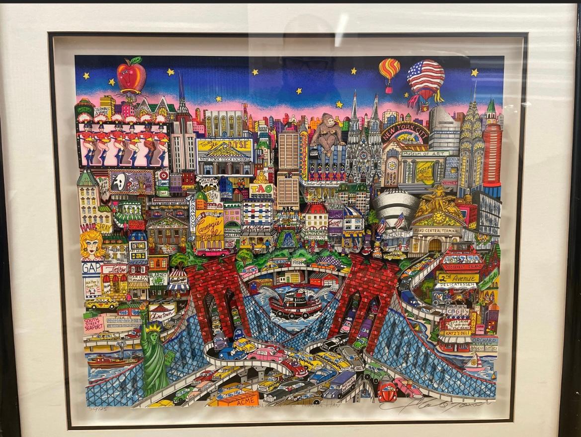 This is an Charles Fazzino “gridlocking is Manhattan” 3d Lithograph

. In good condition measures frame could be replaced . Ask for more photos