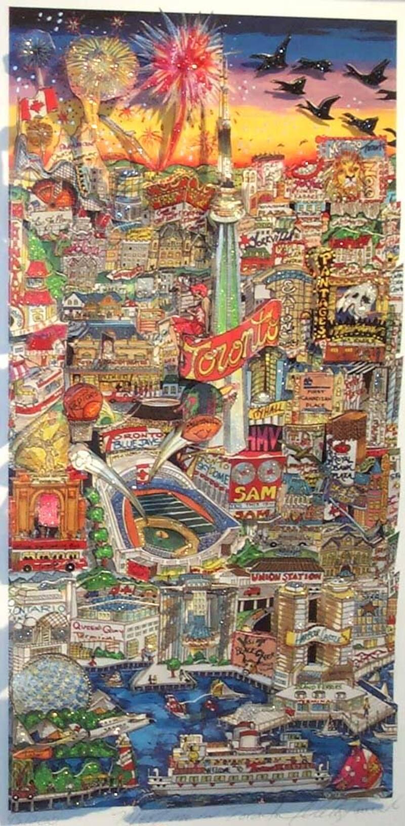 Landscape Print di Charles Fazzino - Incontriamoci a Toronto
